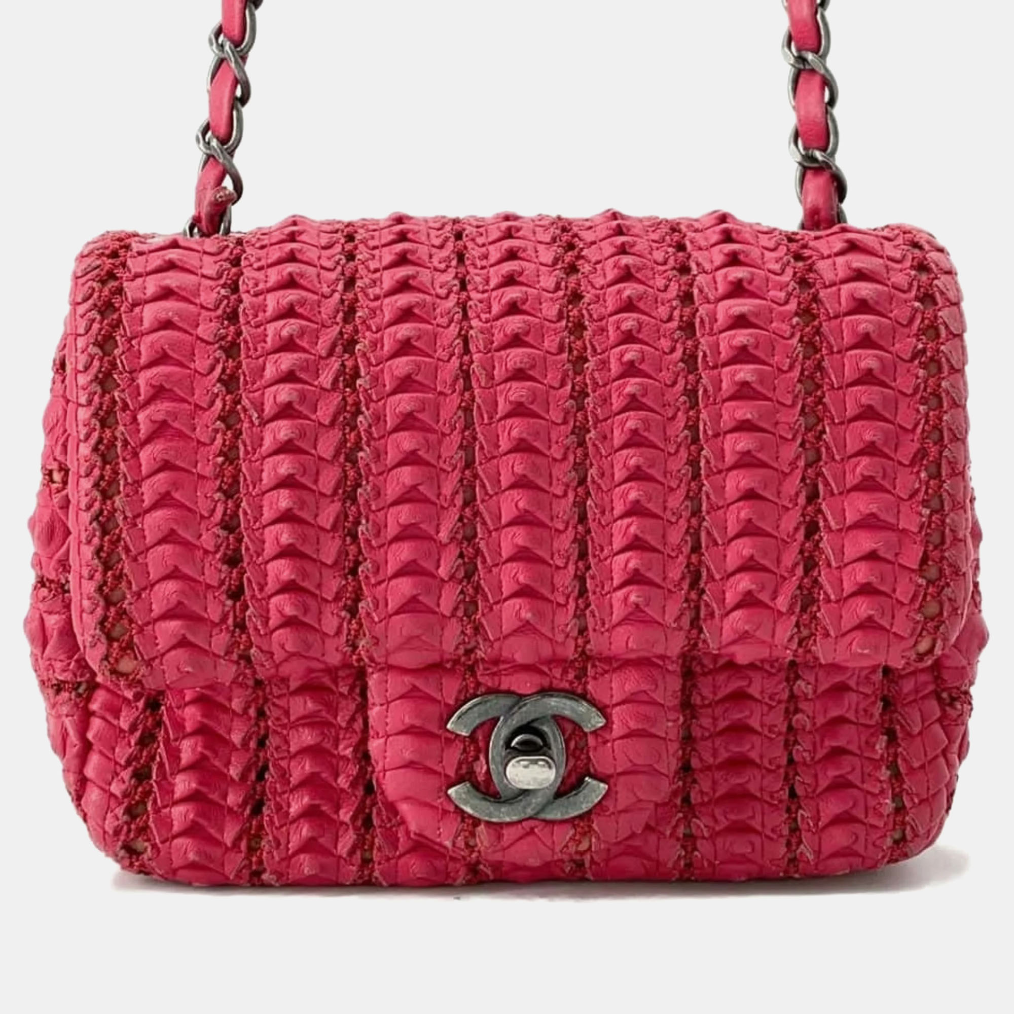 

Chanel Red Crochet Small Lambskin Flap Shoulder Bags