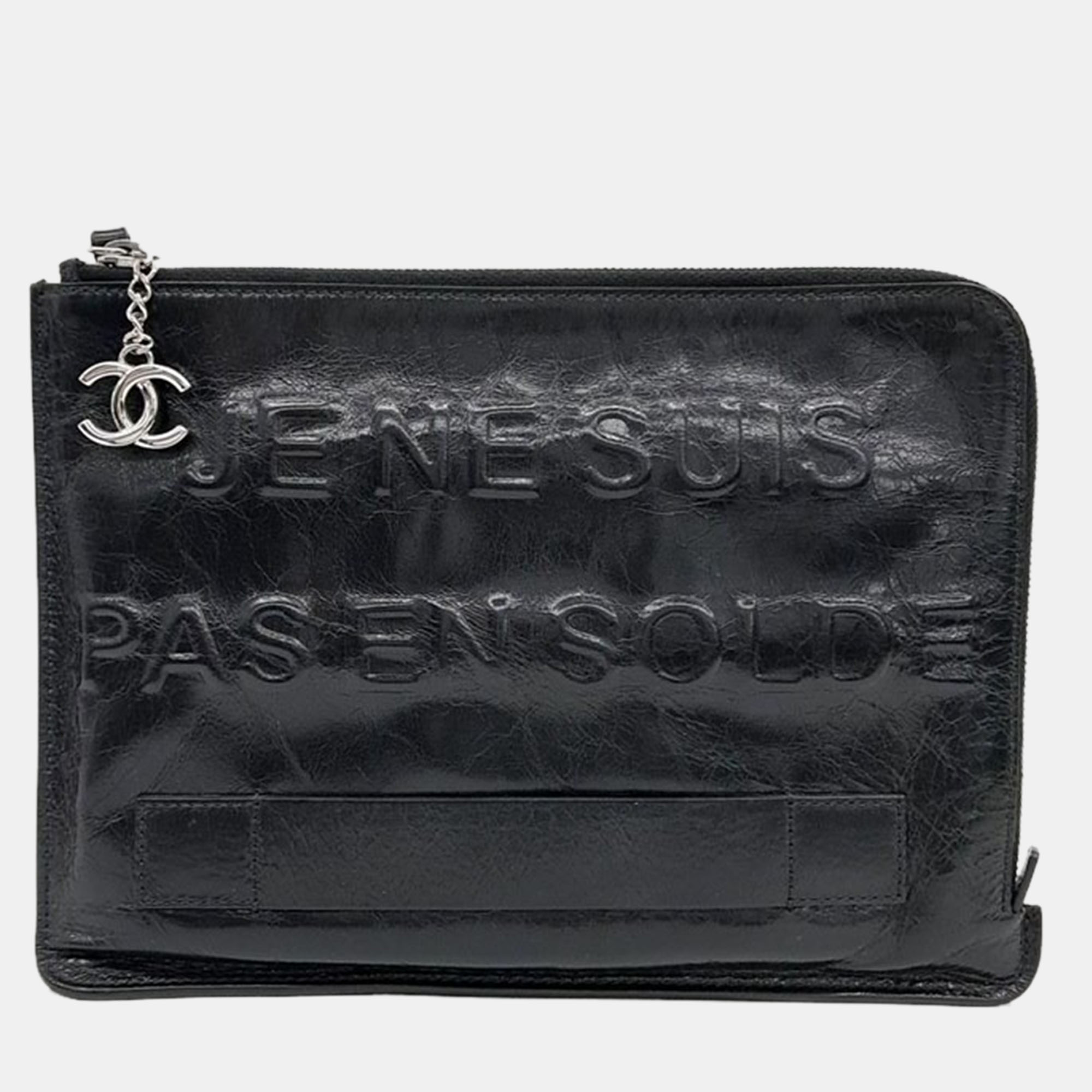 Pre-owned Chanel Vintage Clutch In Black