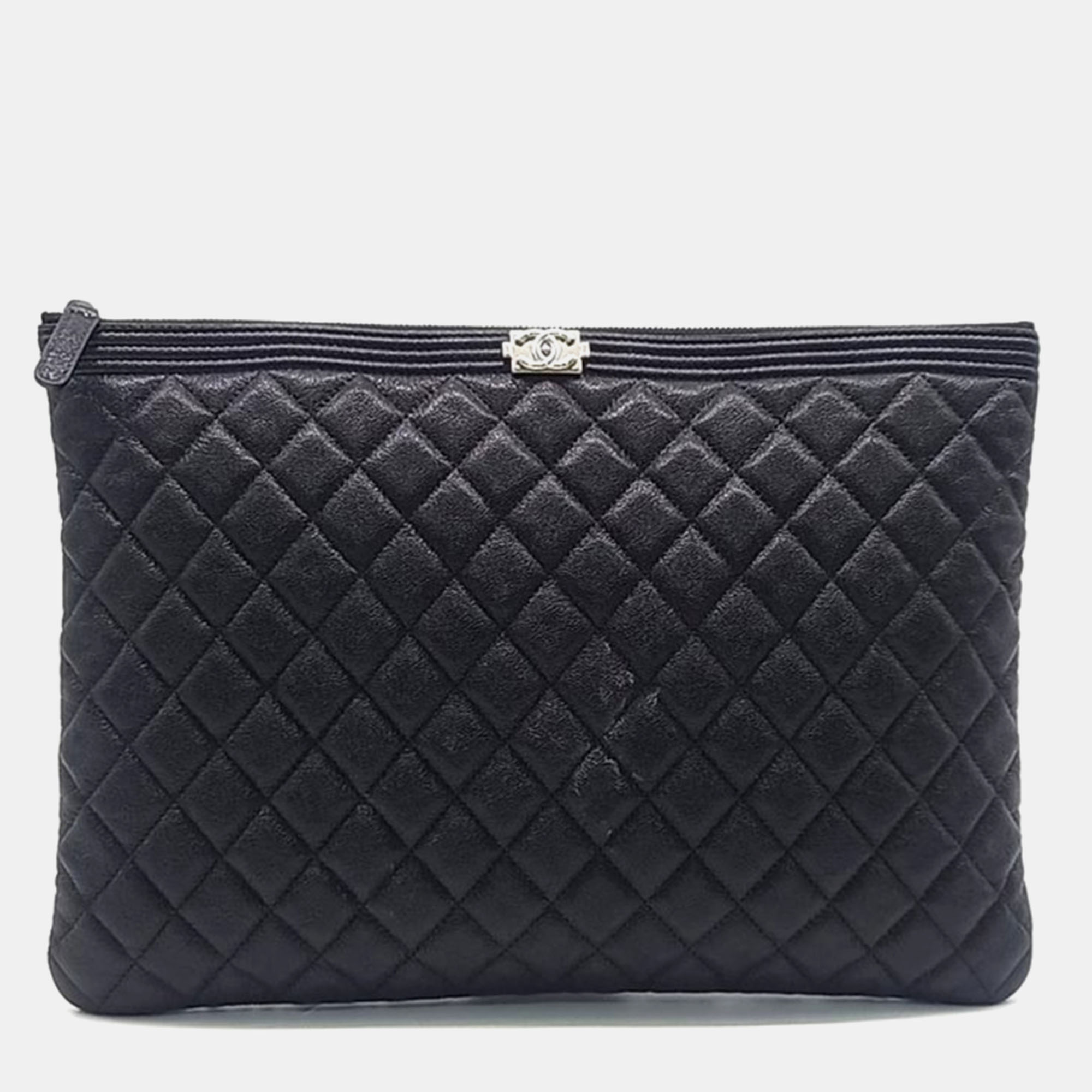 

Chanel Caviar Boy Clutch, Black