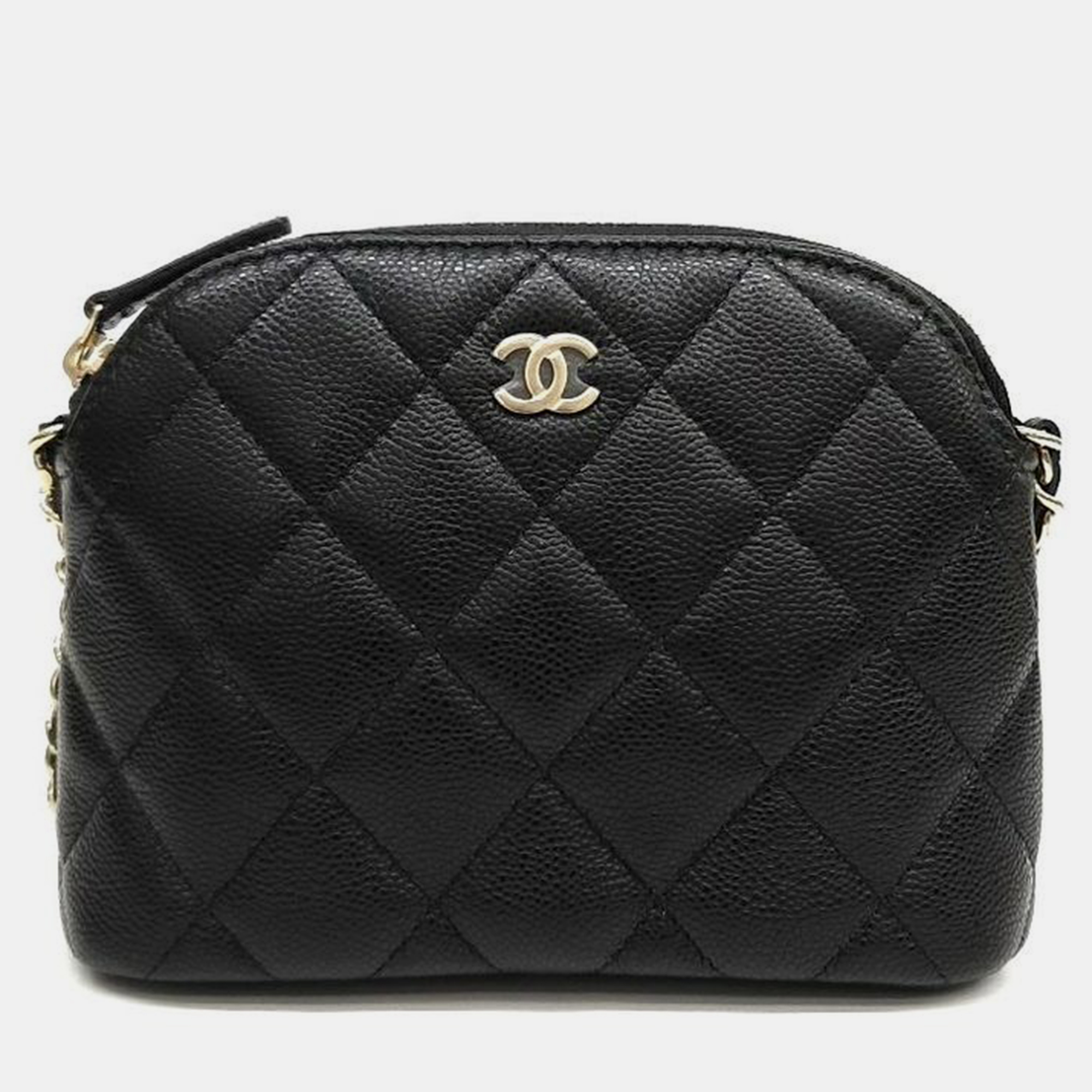 

Chanel caviar chain mini bag, Black