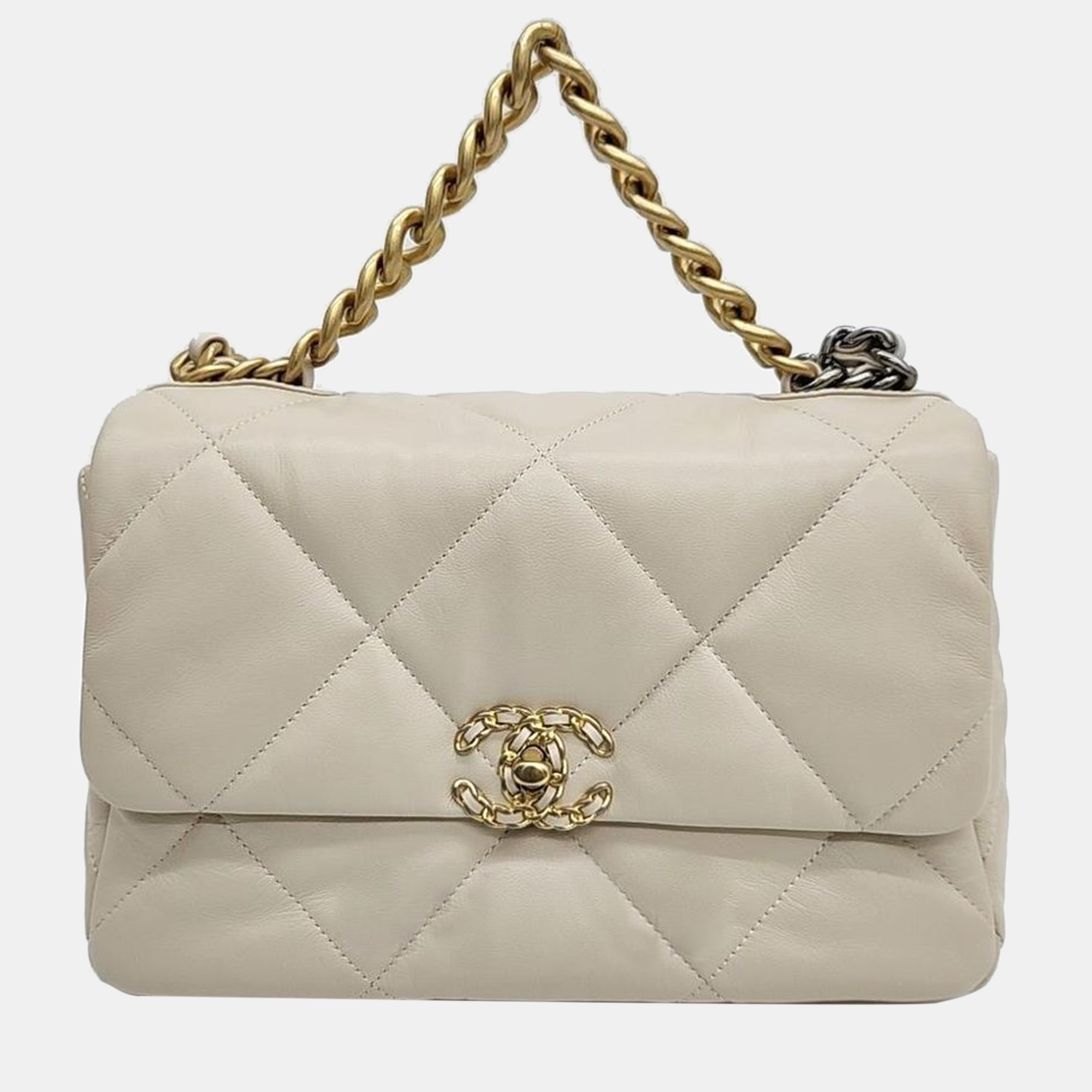 

Chanel 19 Flap Bag Large, Beige