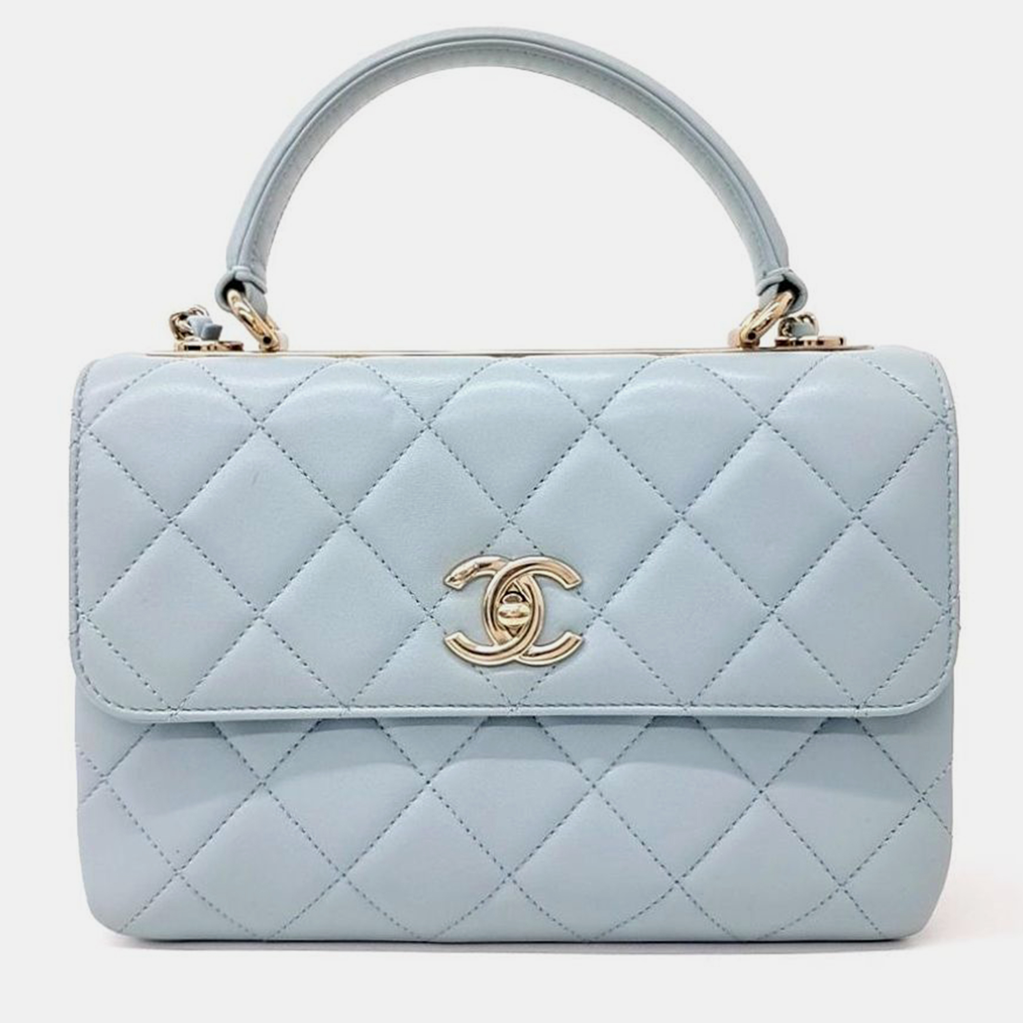 Pre-owned Chanel Trendy Cc Small Bag In Blue