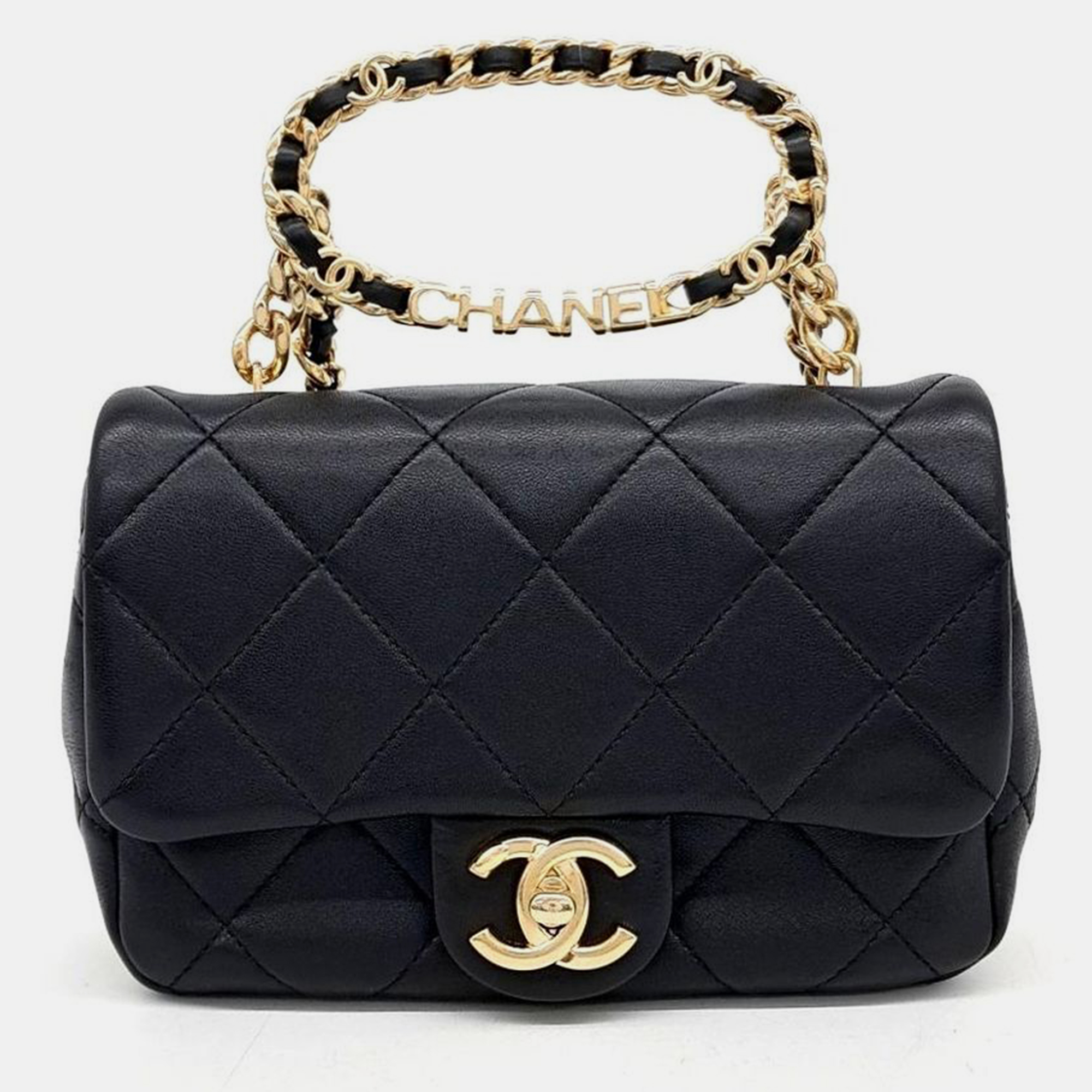 Pre-owned Chanel Top Handle Crossbody Bag In Black