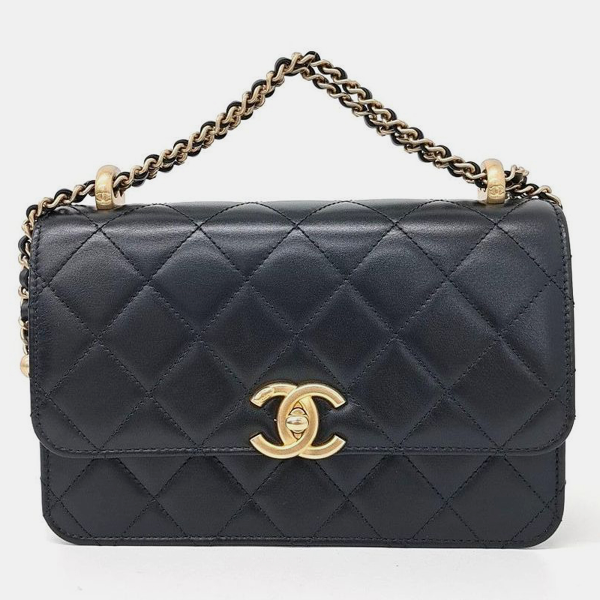 

Chanel Golden Ball Chain Flap Bag, Black