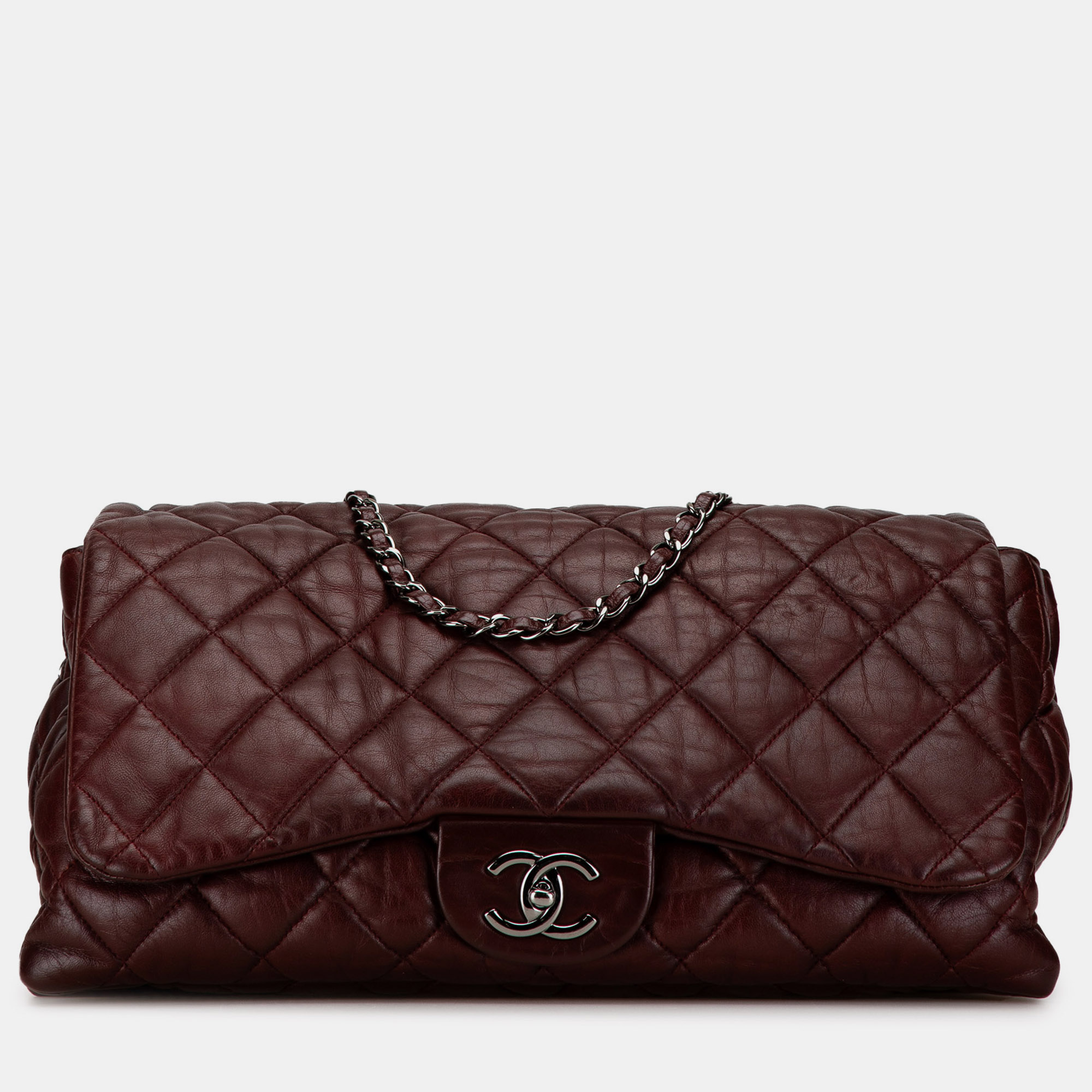 

Chanel Maxi Lambskin 3 Accordion Flap Bag, Red