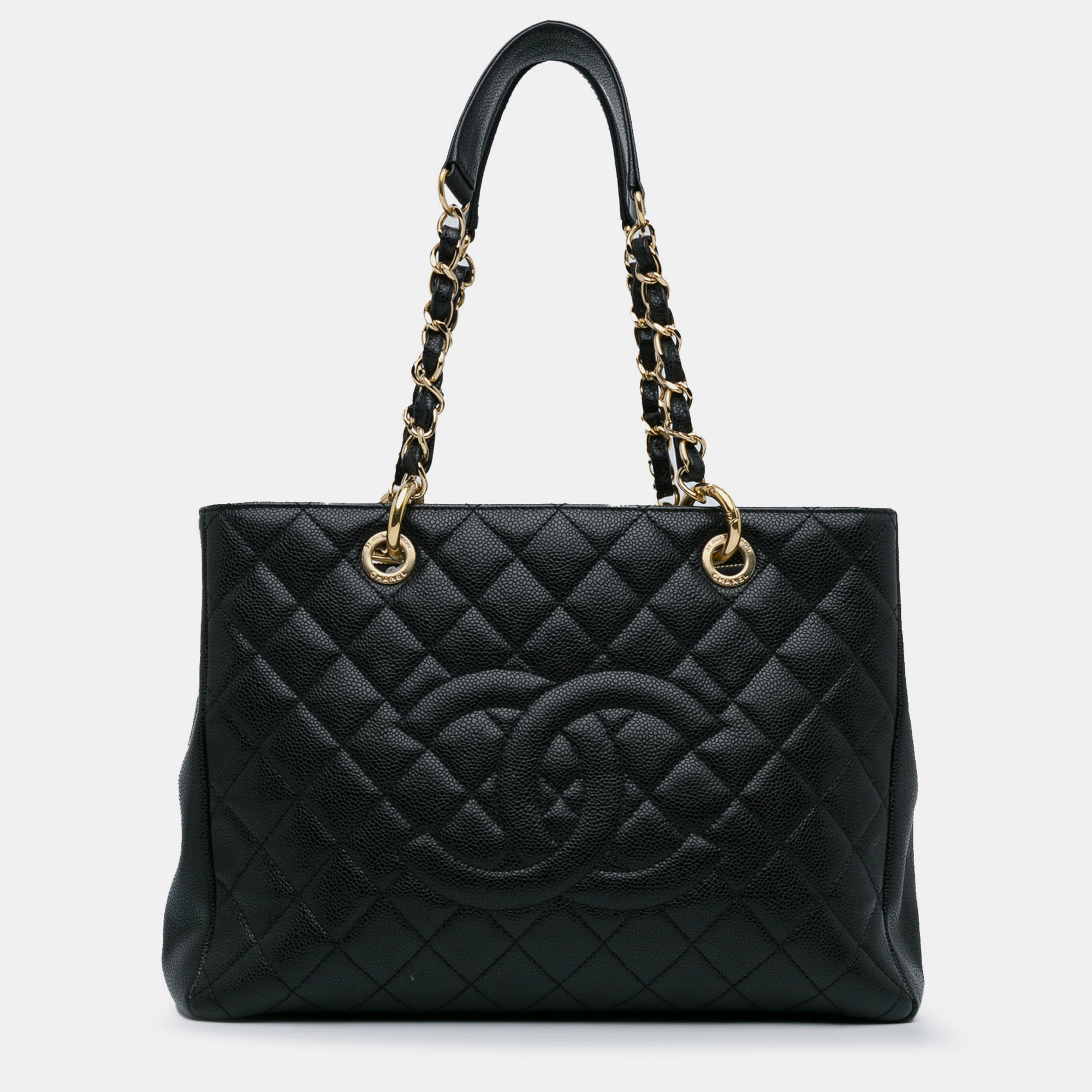 

Chanel Caviar Grand Shopping Tote Bag, Black