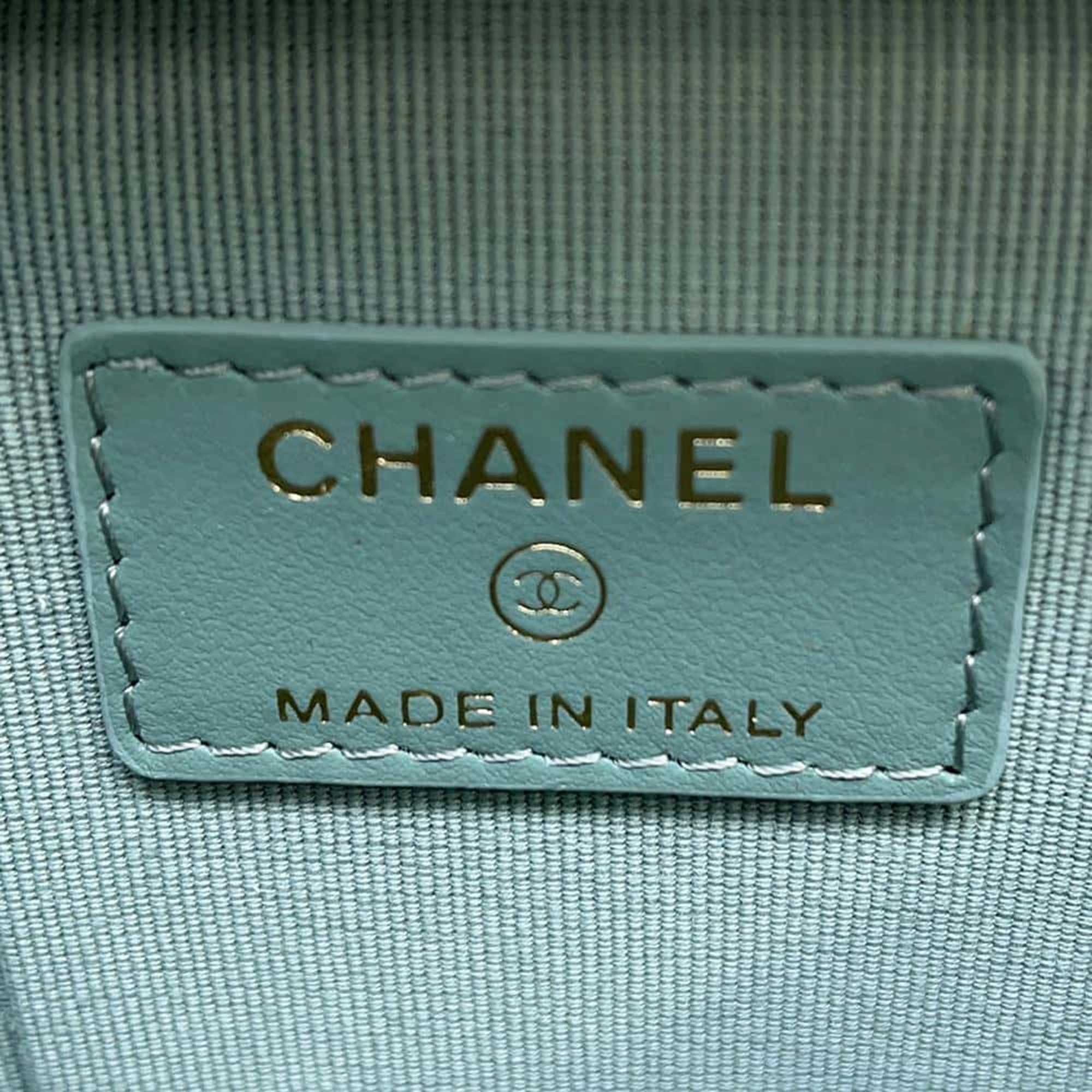 Chanel Green Caviar Leather Small Top Handle Vanity Case Bag 
