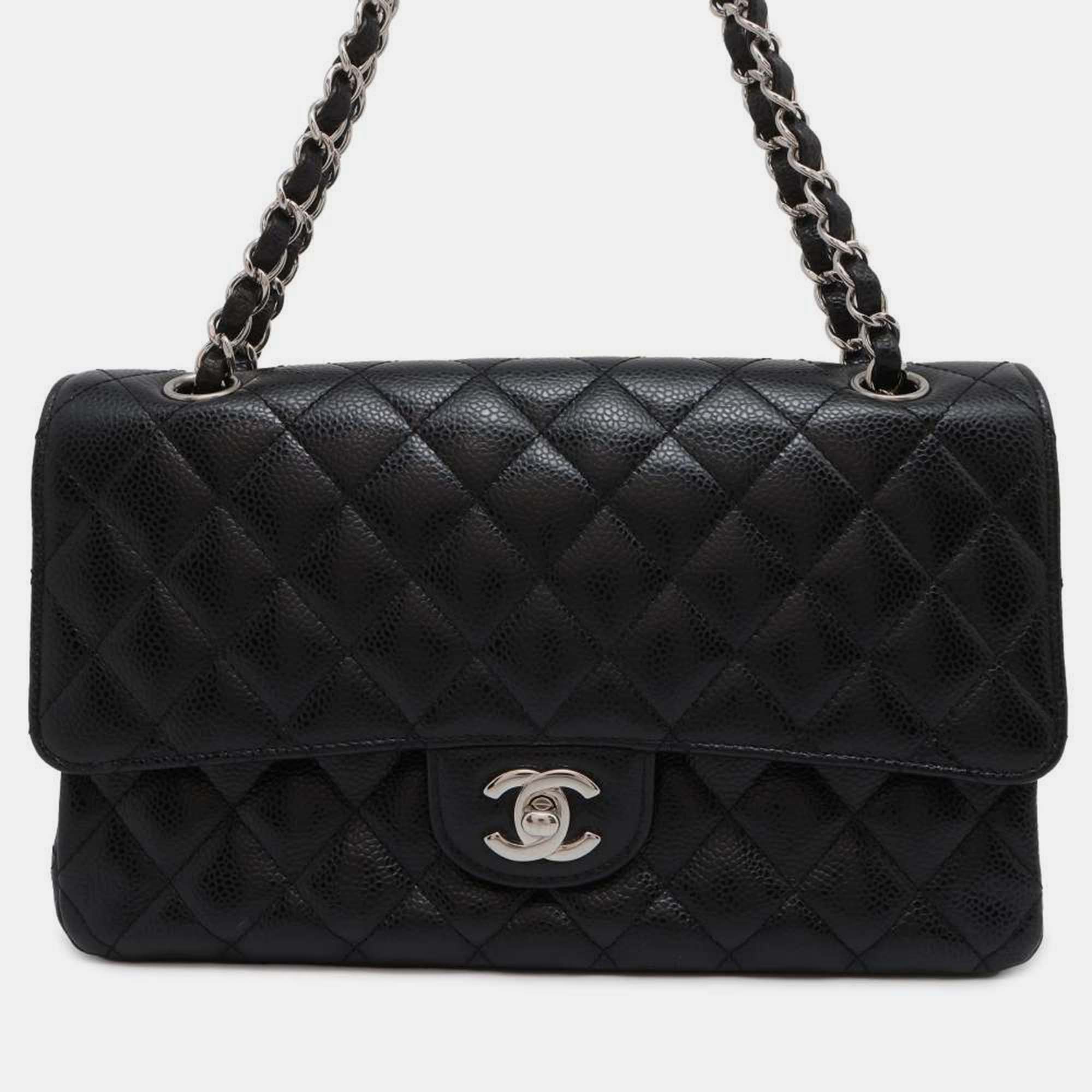 

Chanel Black Leather  Classic Double Flap Shoulder Bag