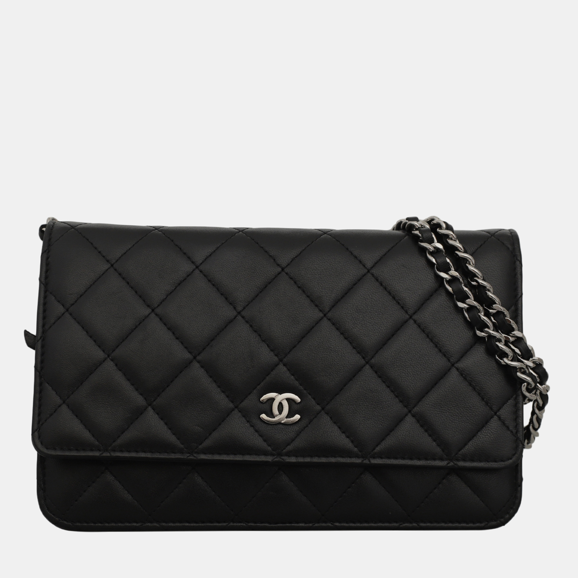 

Chanel Black Lambskin Leather Classic Wallet on Chain