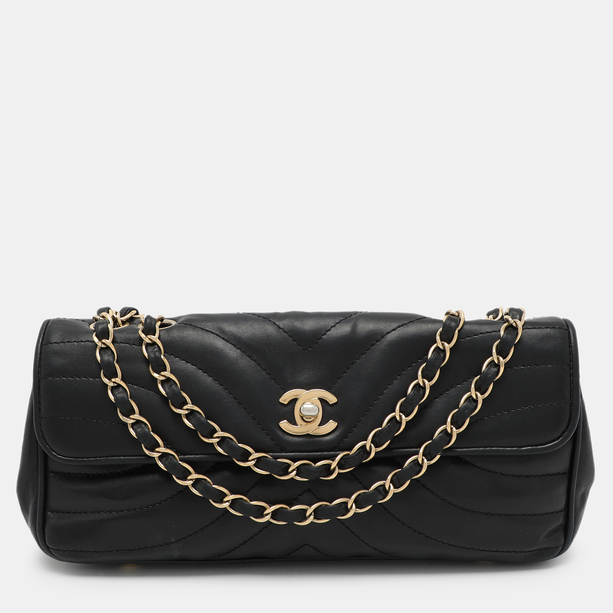 

Chanel Black Quilted Leather Vintage Flap Bag