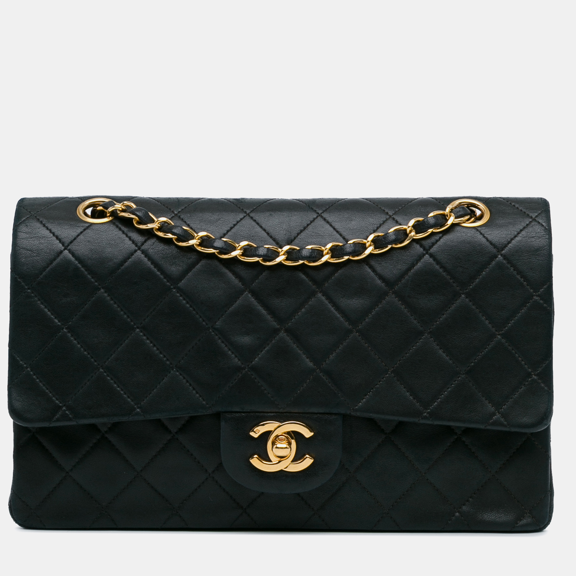 

Chanel Medium Classic Lambskin Double Flap, Black