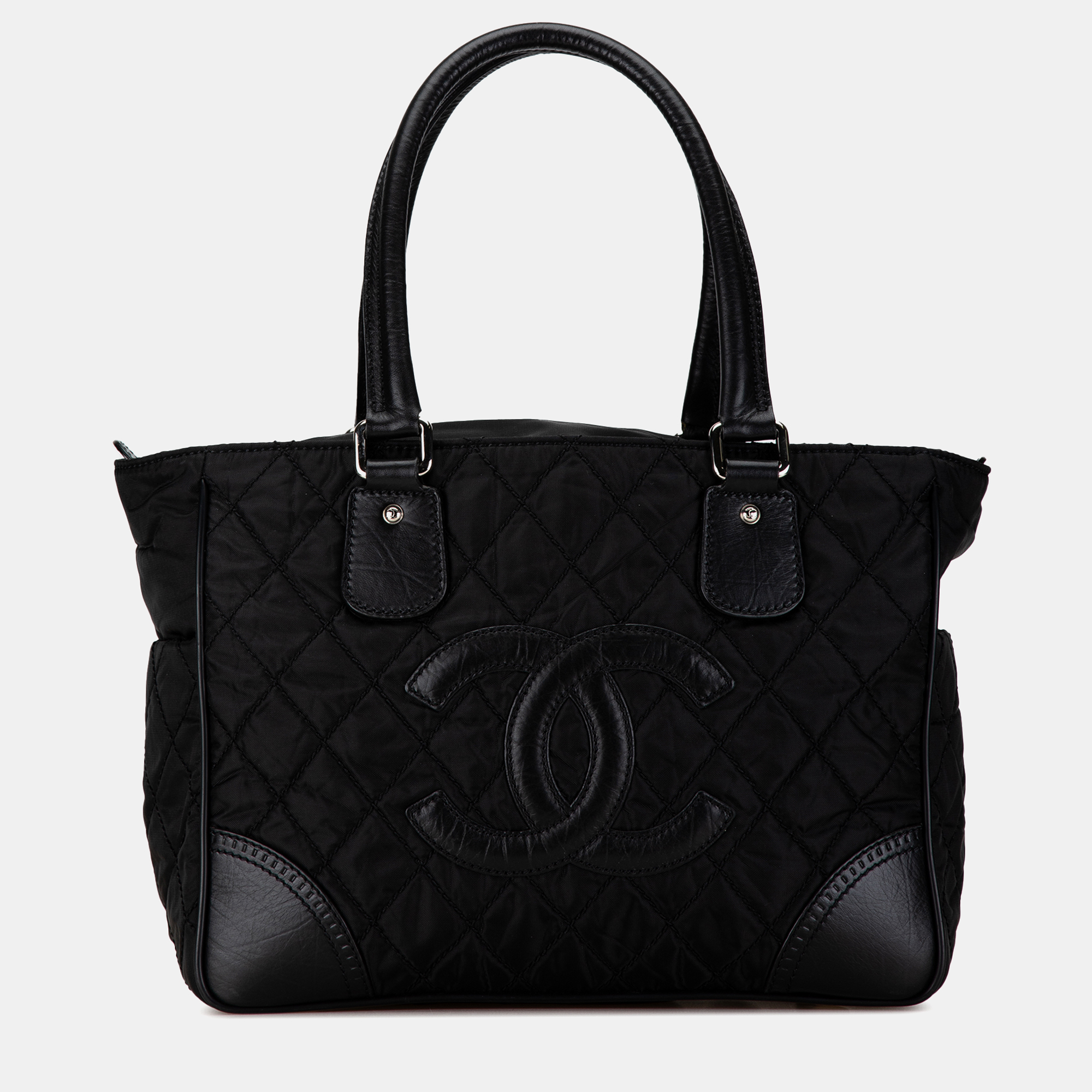 

Chanel Black Quilted Nylon Paris-New York Line Tote Bag