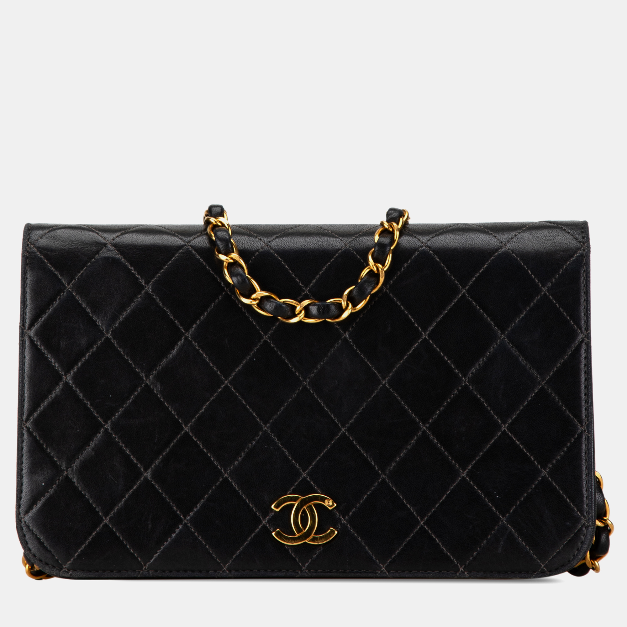 

Chanel CC Quilted Lambskin Full Flap, Black