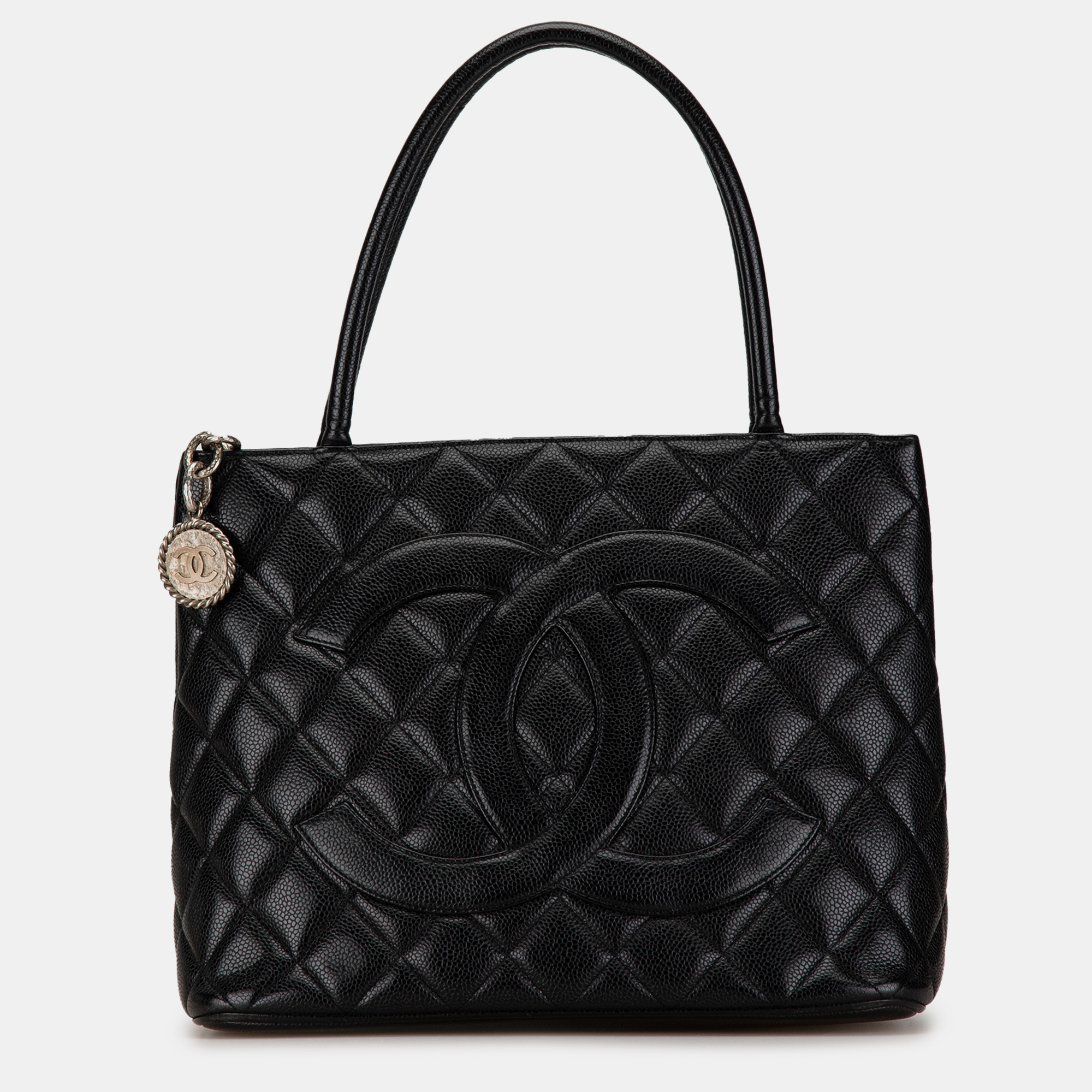 

Chanel Caviar Medallion Tote, Black