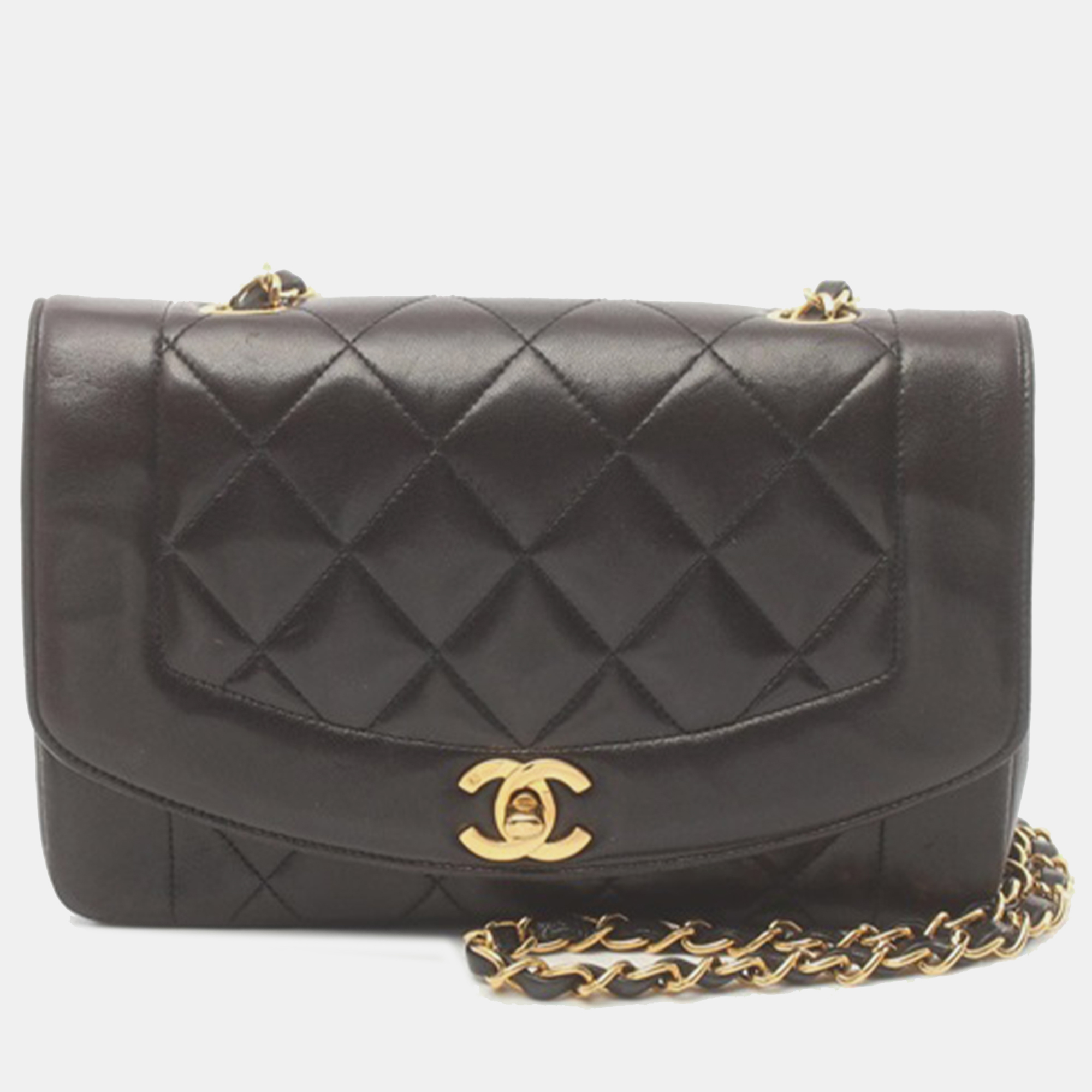 

Chanel Small Lambskin Diana Flap, Black