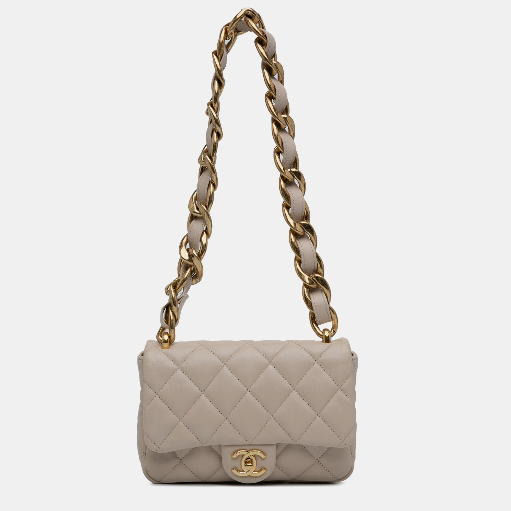 

Chanel Small Quilted Lambskin Funky Town Flap, Beige