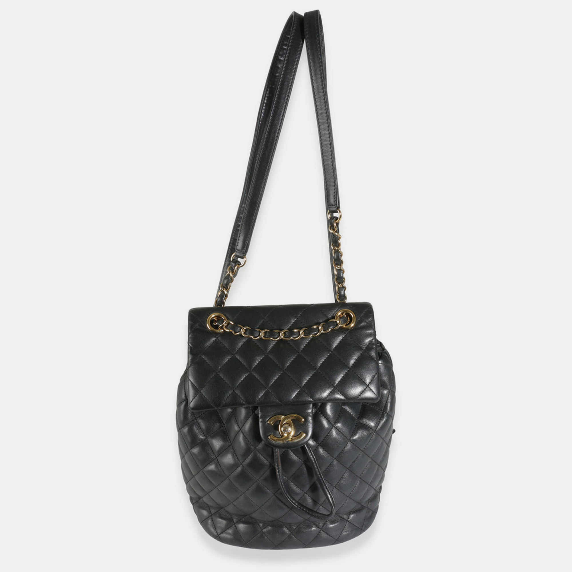 

Chanel Black Quilted Calfskin Urban Spirit Backpack Bag