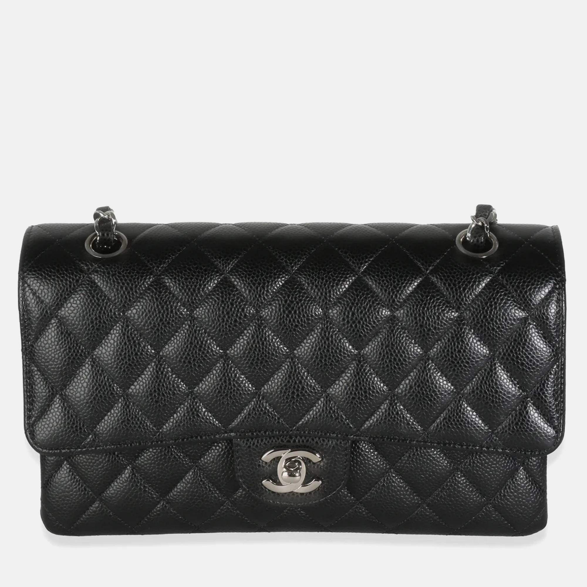 

Chanel Black Quilted Caviar Medium Classic Double Flap Bag