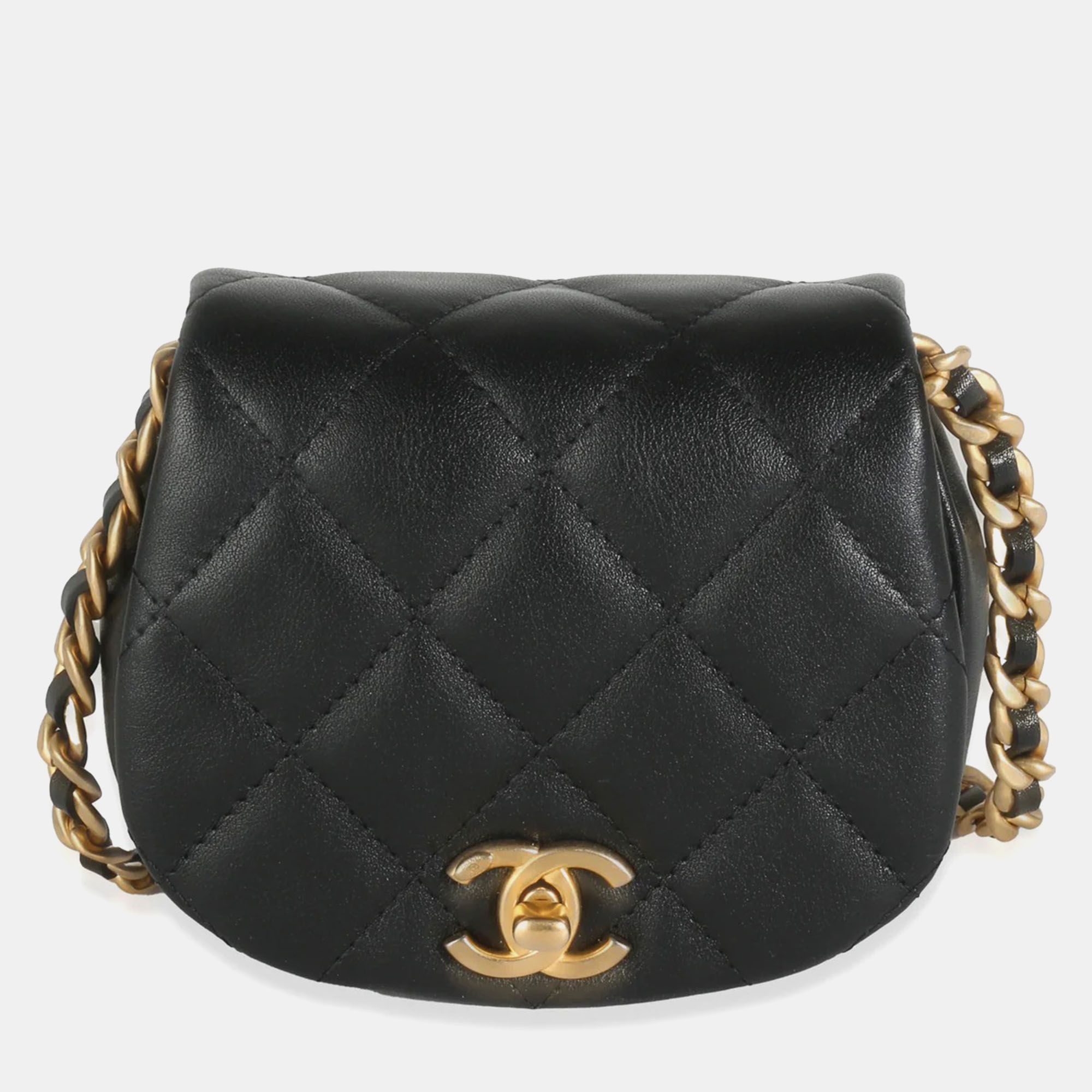 

Chanel Black Quilted Lambskin Mini Coco Mail Clutch With Chain