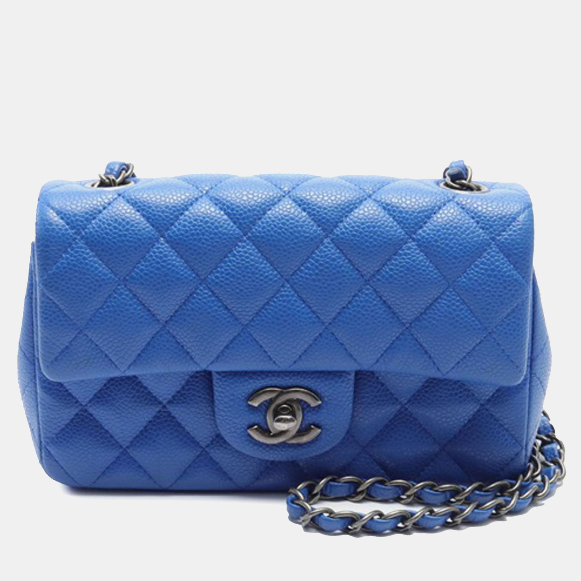 

Chanel Blue Rectangular Classic Single Flap Mini Bag