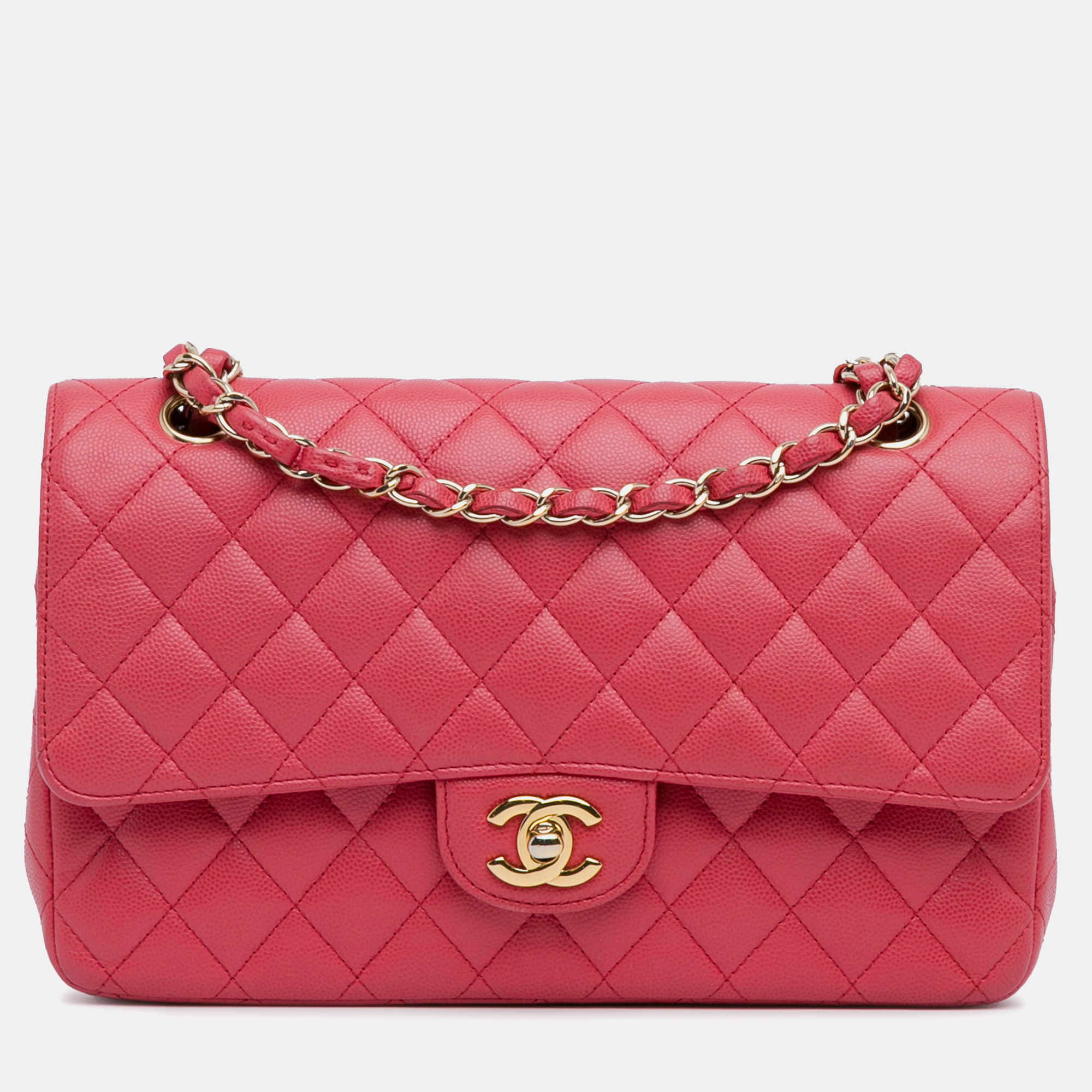 

Chanel Medium Classic Caviar Double Flap, Pink