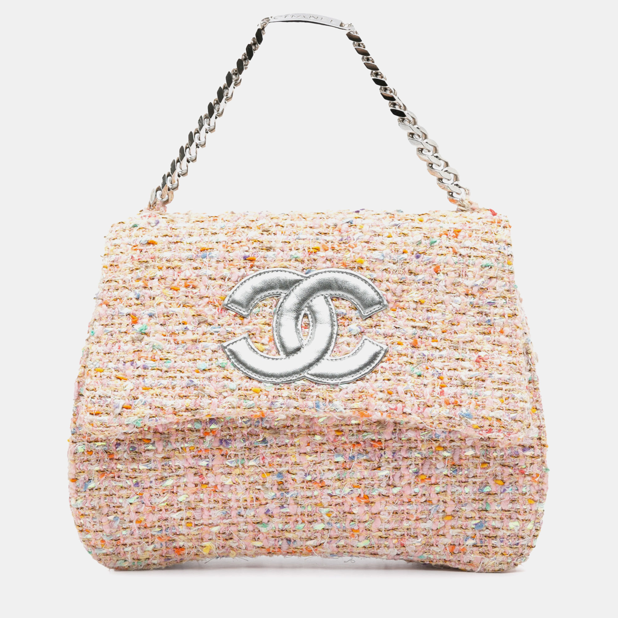 

Chanel CC Tweed Flap, Pink