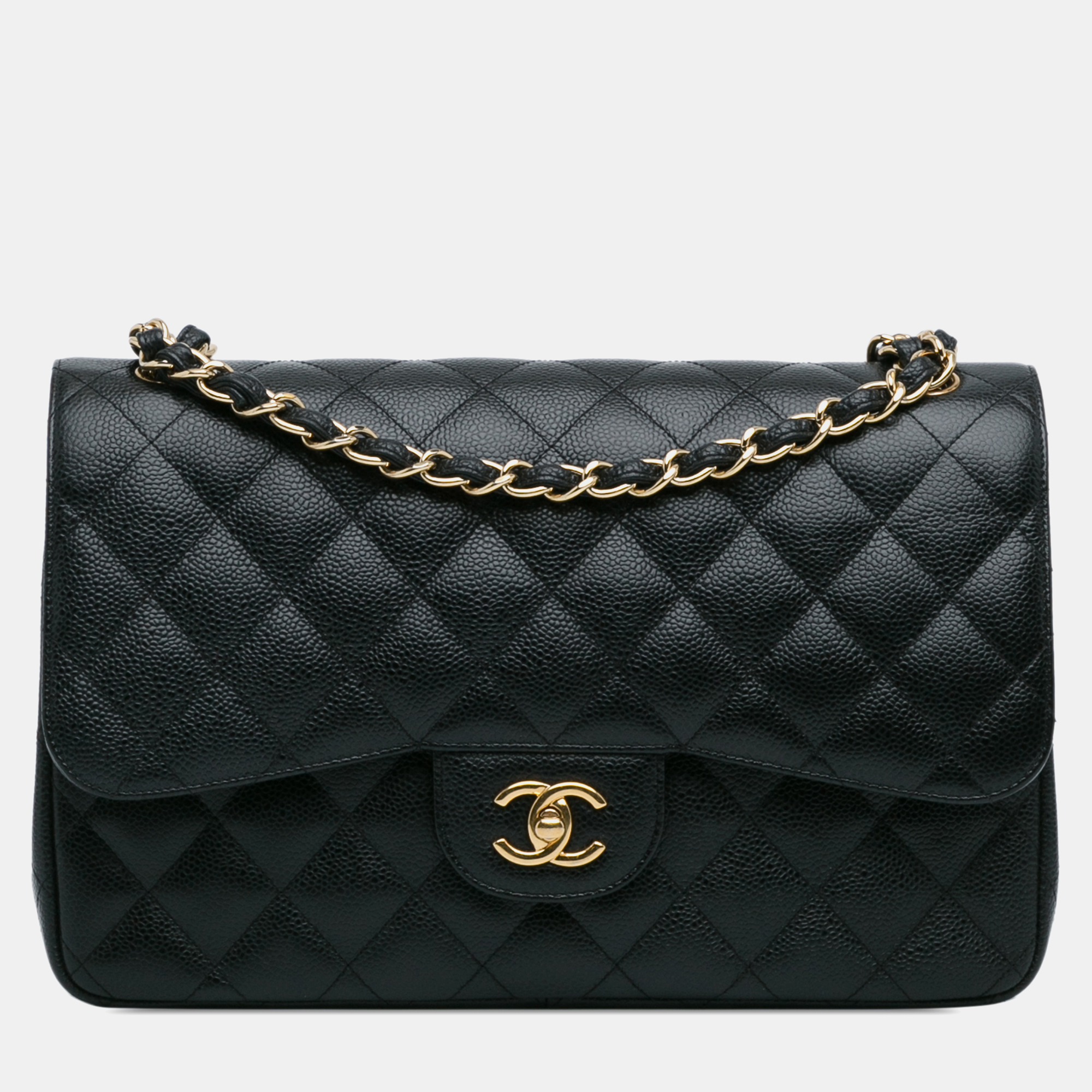 

Chanel Jumbo Classic Caviar Double Flap, Black