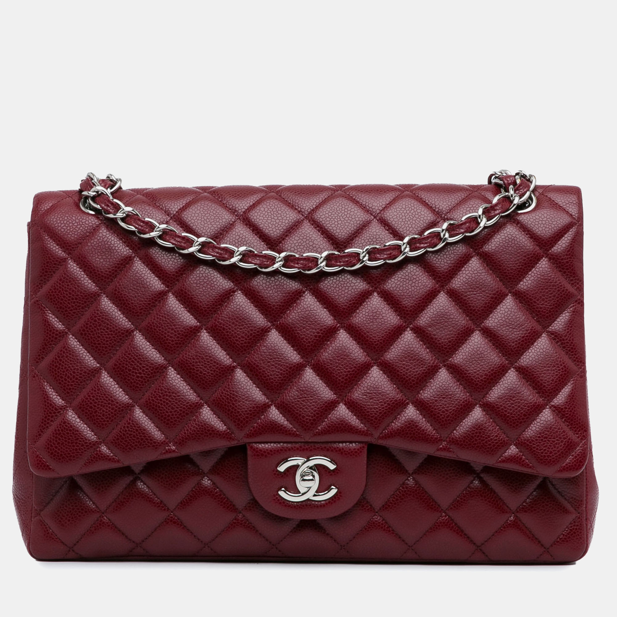 

Chanel Maxi Classic Caviar Single Flap, Red