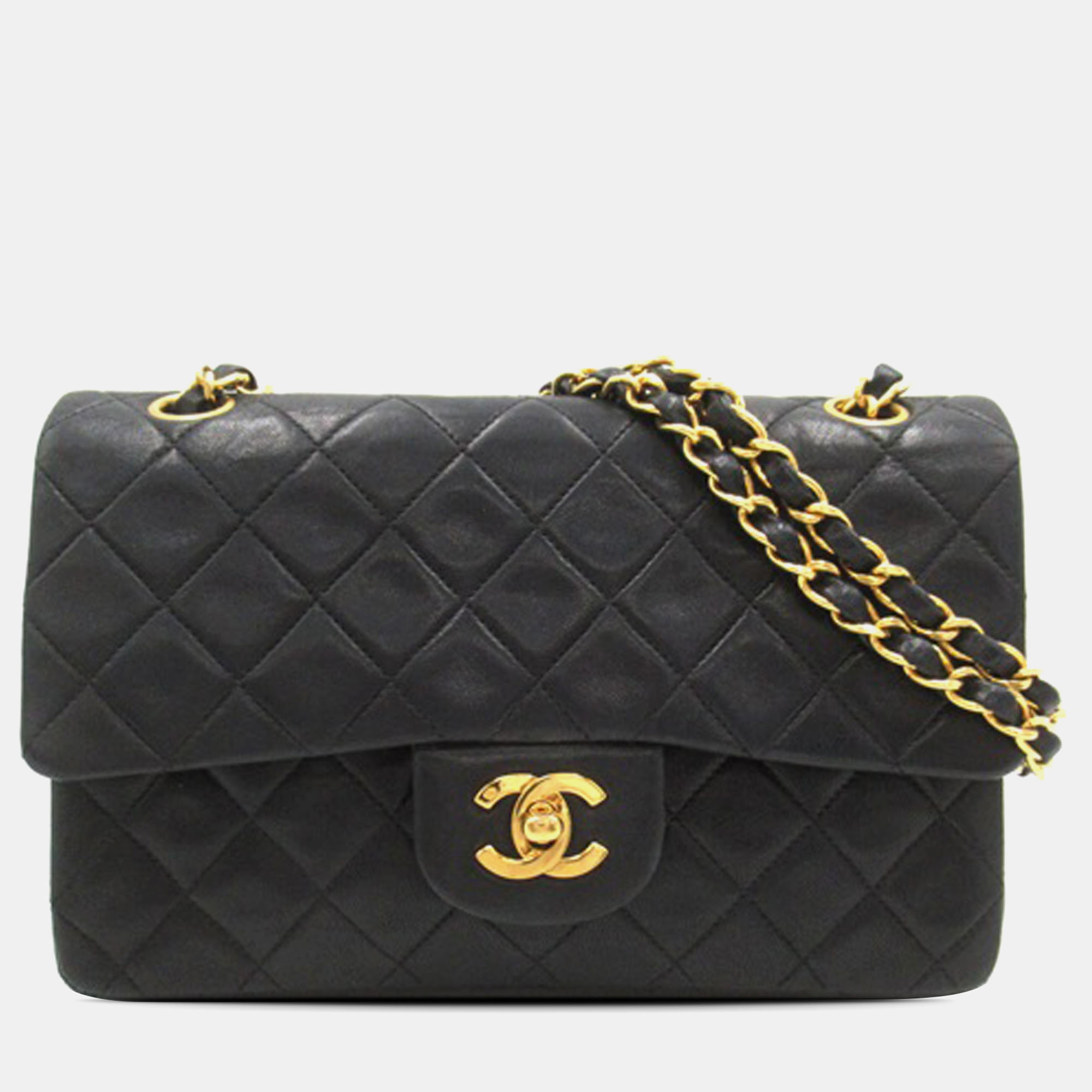 

Chanel Small Classic Lambskin Double Flap, Black