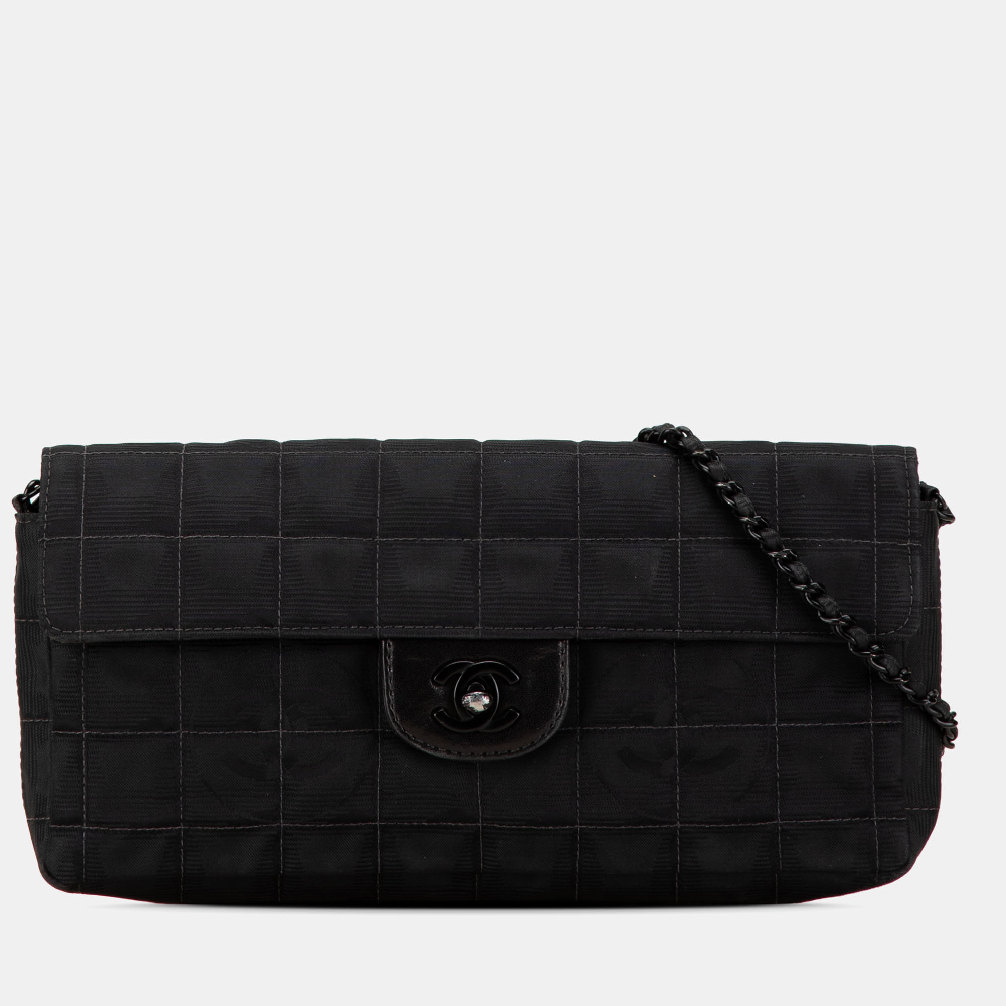 

Chanel New Travel Line East West Flap Bag, Black