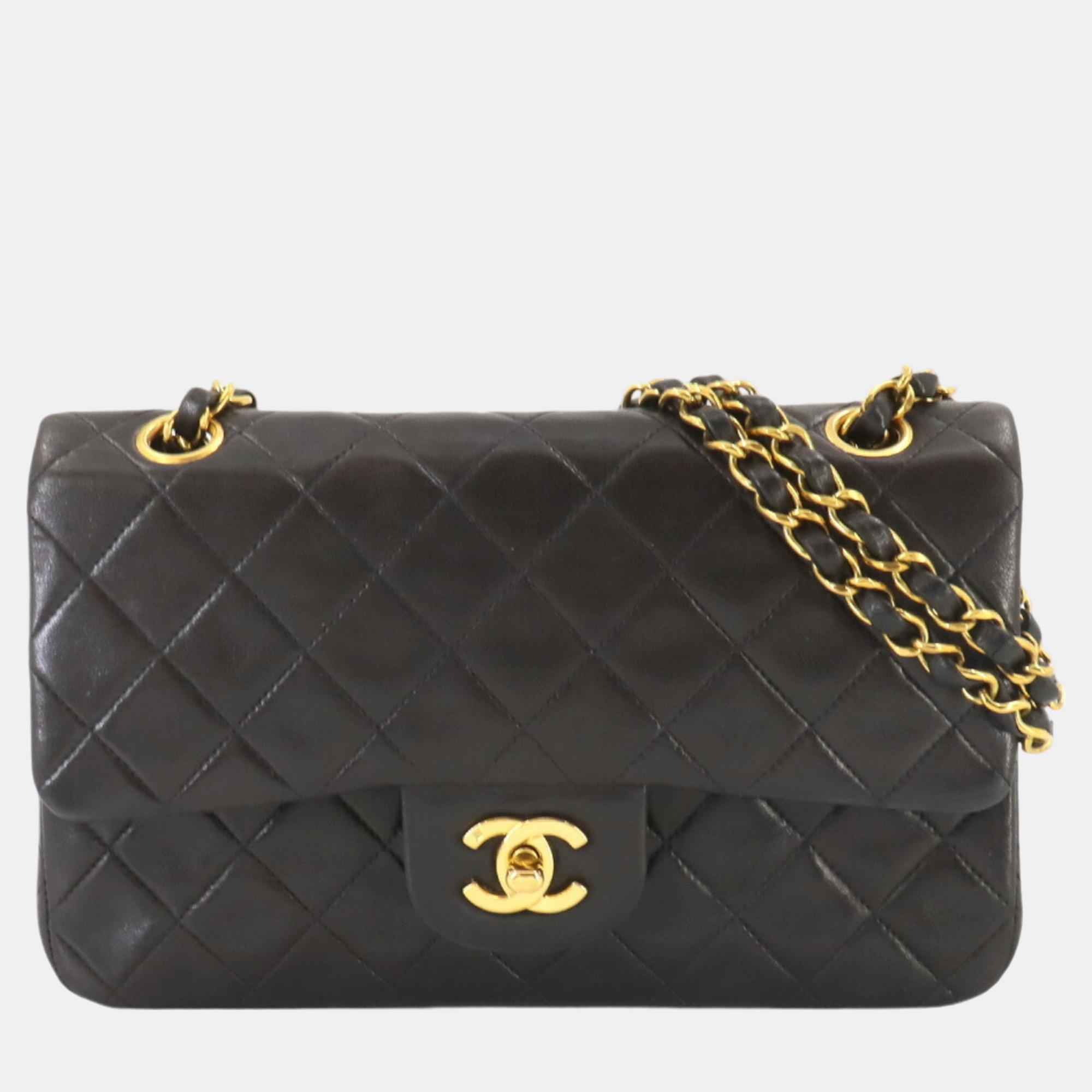 

Chanel Black Leather Matelasse 23 Chain Shoulder Bag