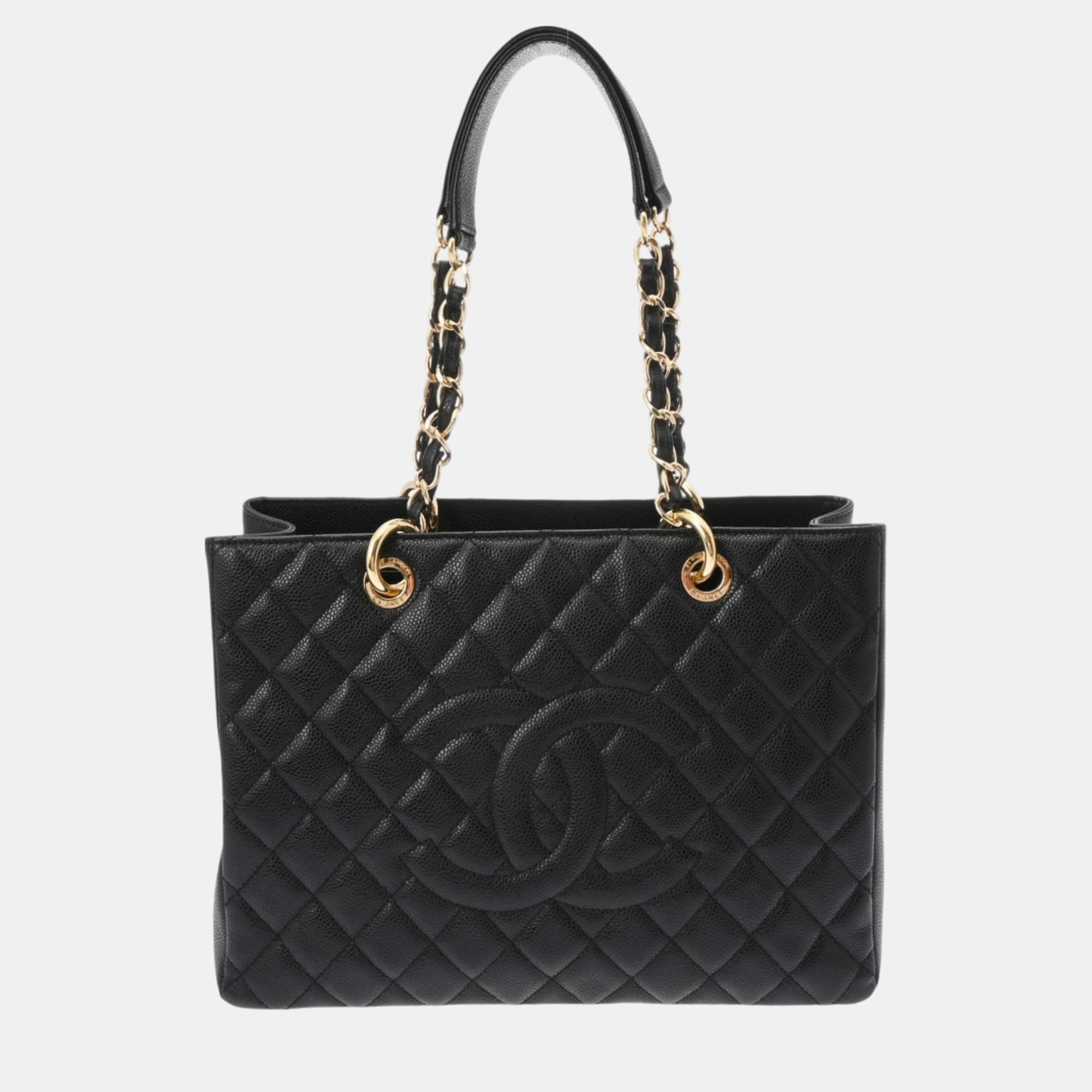 

Chanel Black Caviar Skin Matelasse GST Grand Tote Bag