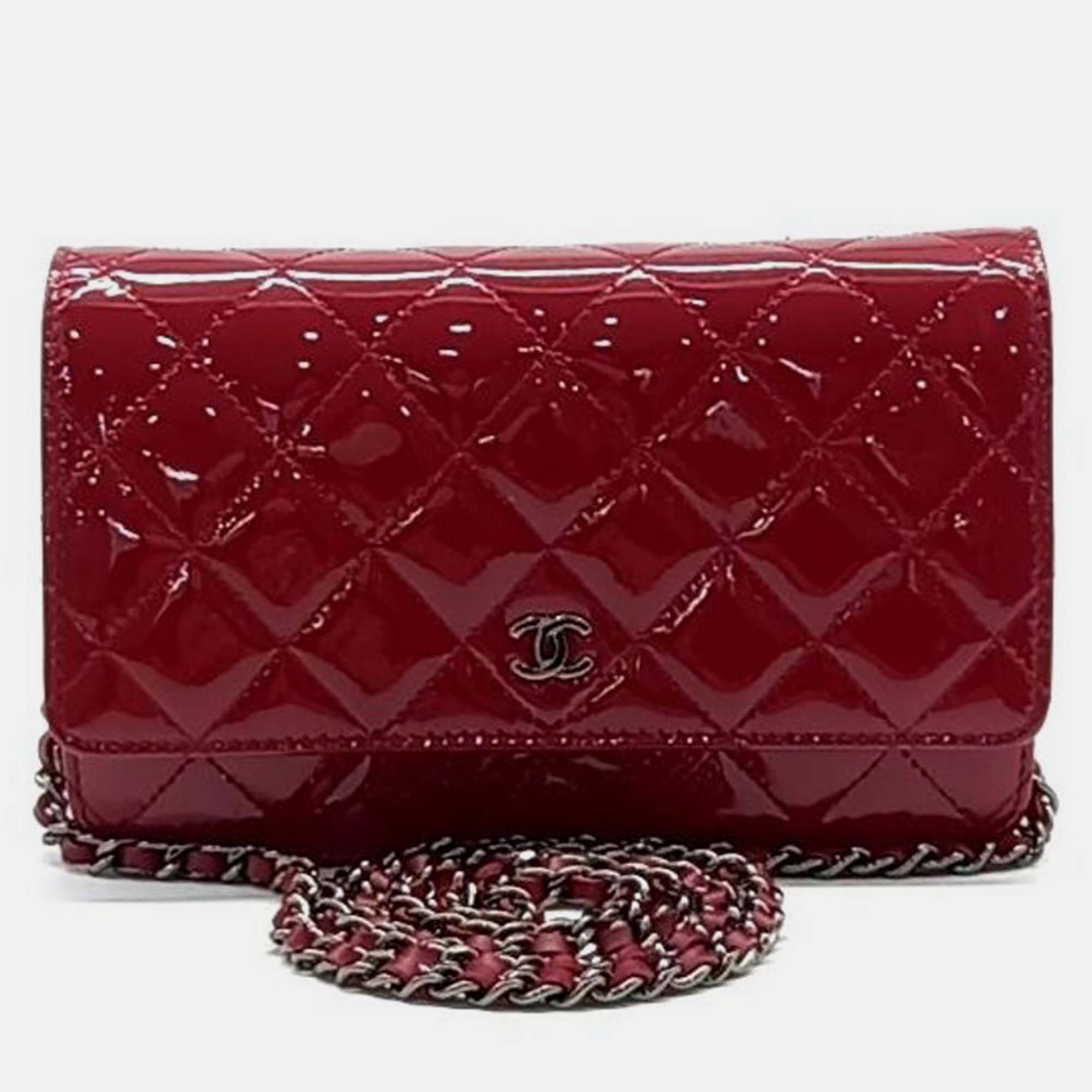 

Chanel Patent WOC Mini Crossbody Bag, Red