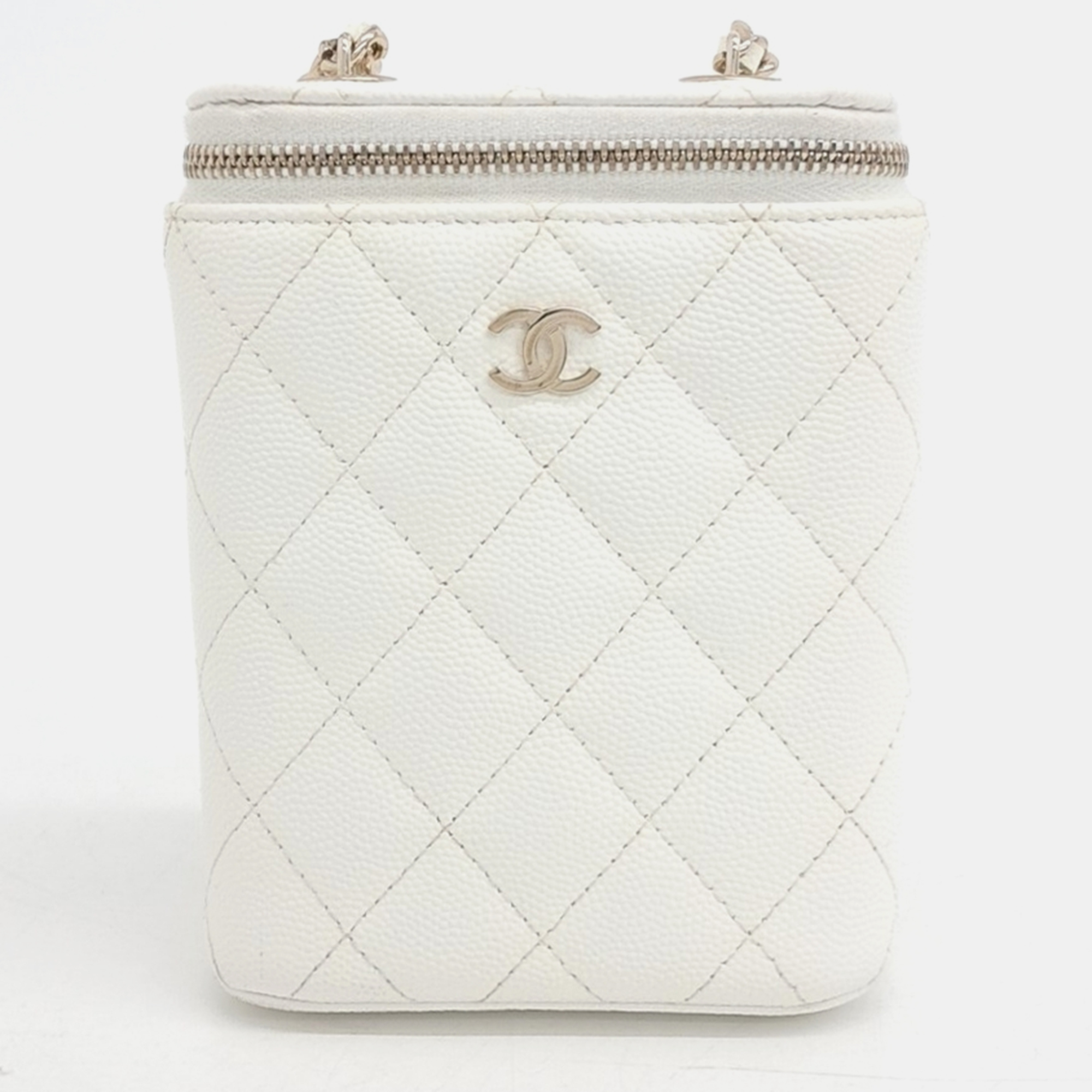 

Chanel Caviar Vanity Crossbody Bag, White