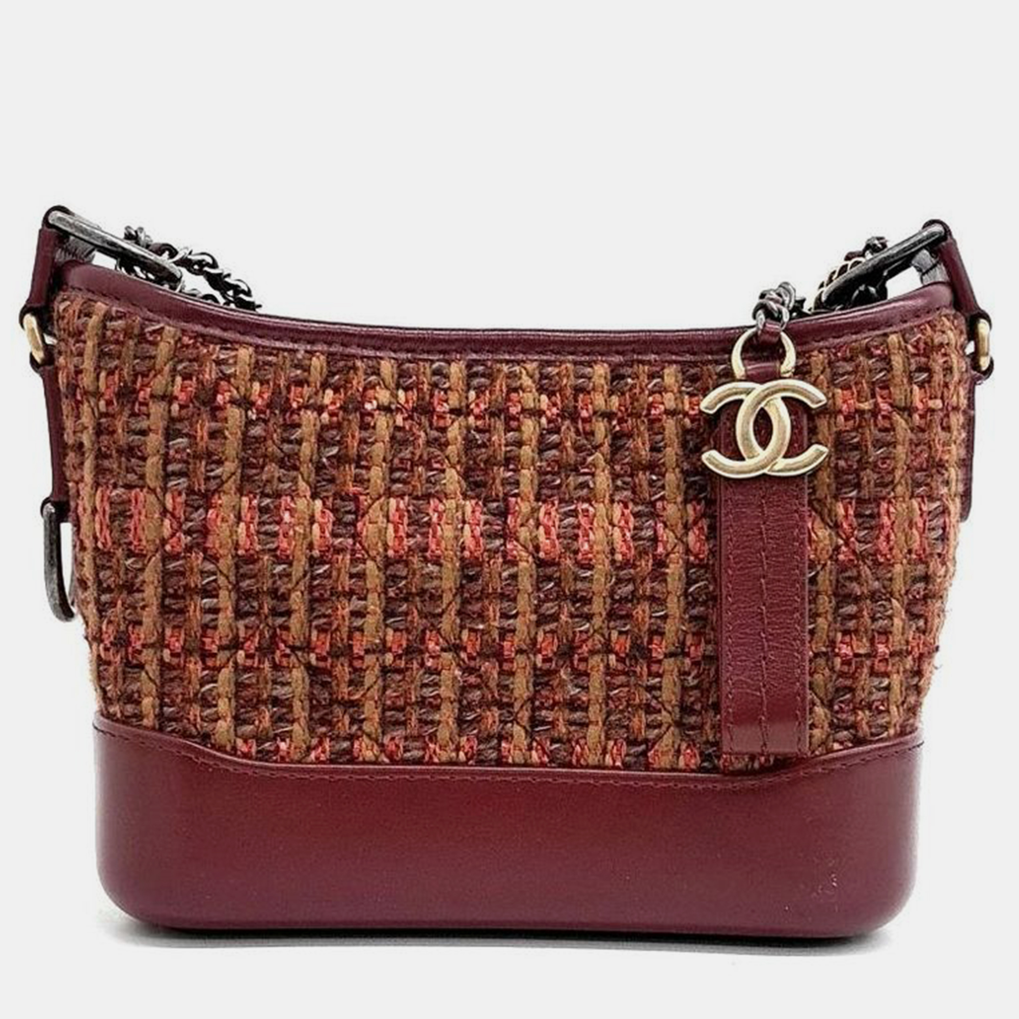 Pre-owned Chanel Tweed Gabrielle Hobo Bag Small In Multicolor