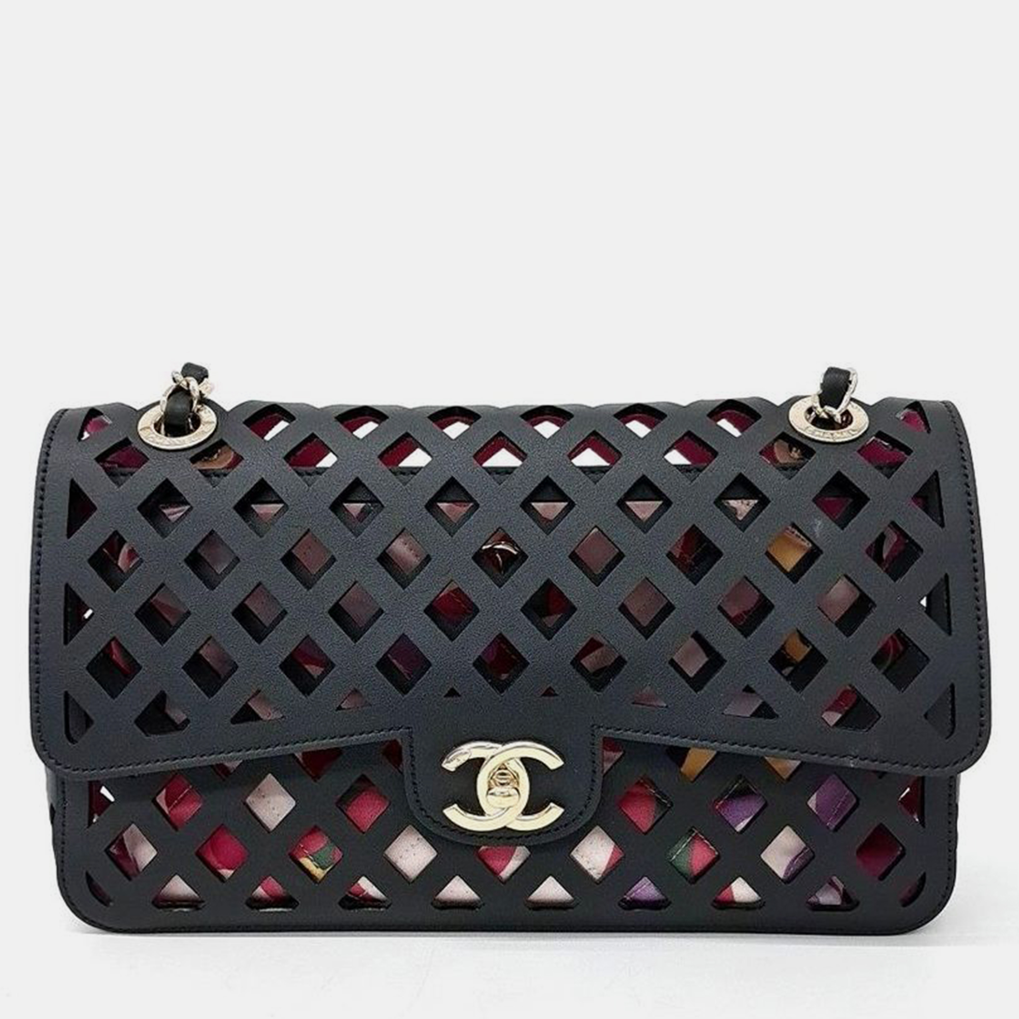 

Chanel Purpo See-through Shoulder Bag, Black