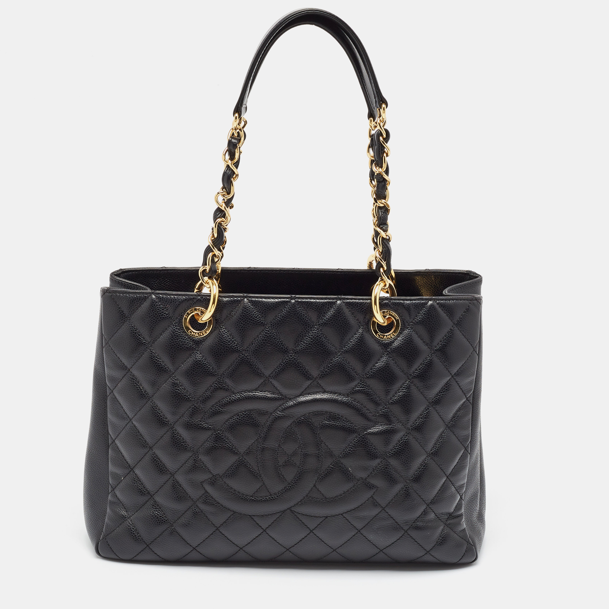 

Chanel Black Quilted Caviar Leather Grand Shopper Tote