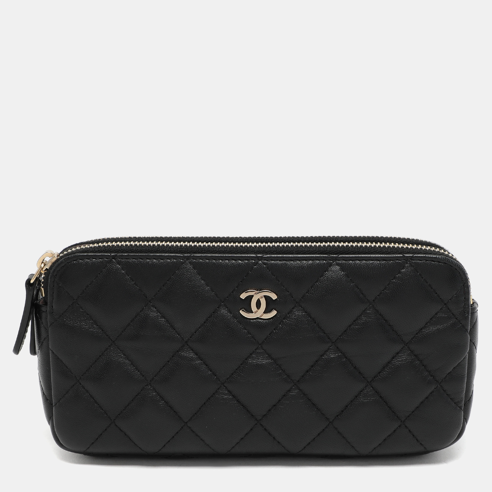 

Chanel Black Quilted Leather CC Wallet On Chain