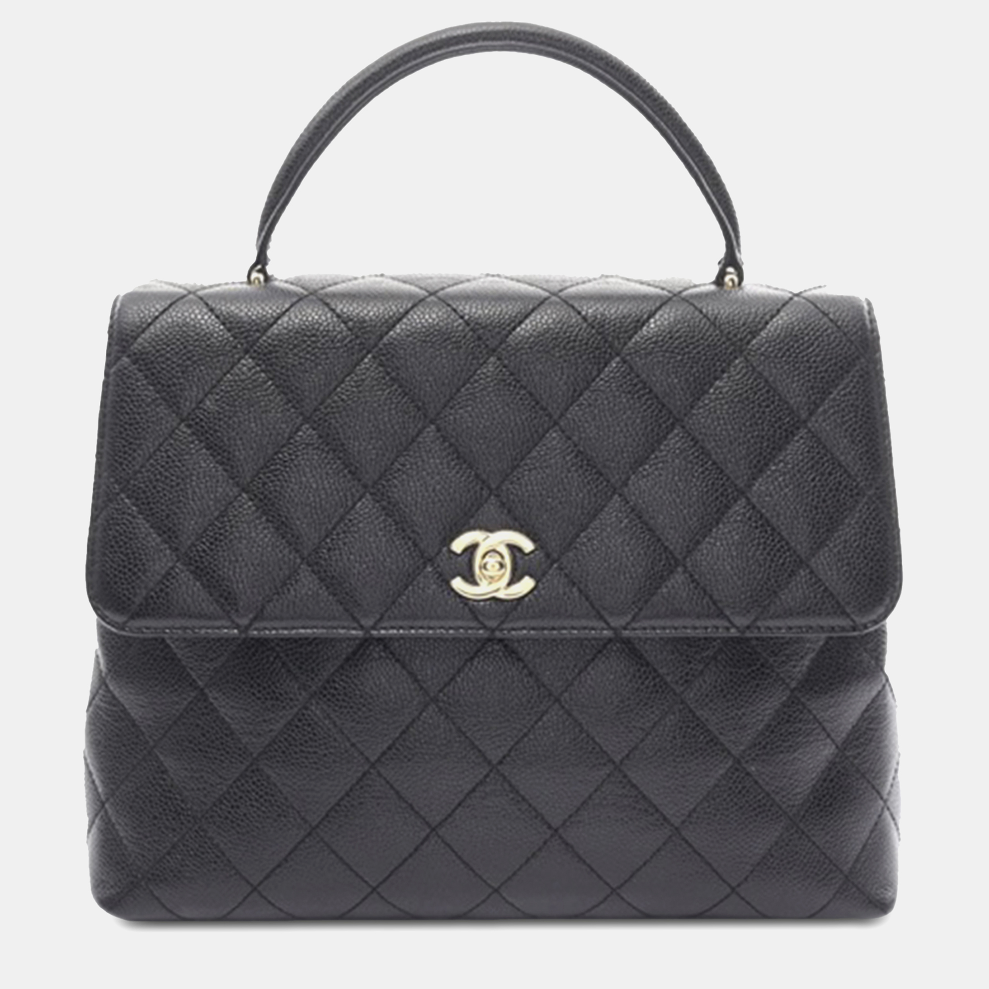 

Chanel Black Caviar Kelly Top Handle Bag