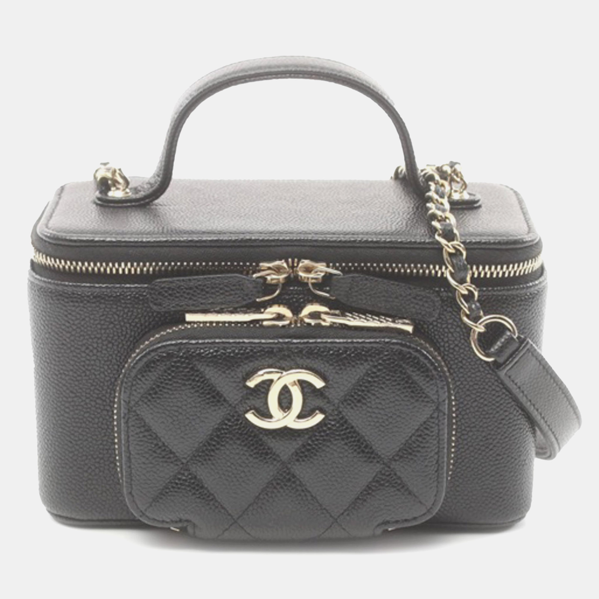 

Chanel Caviar Business Affinity Vanity Case, Black