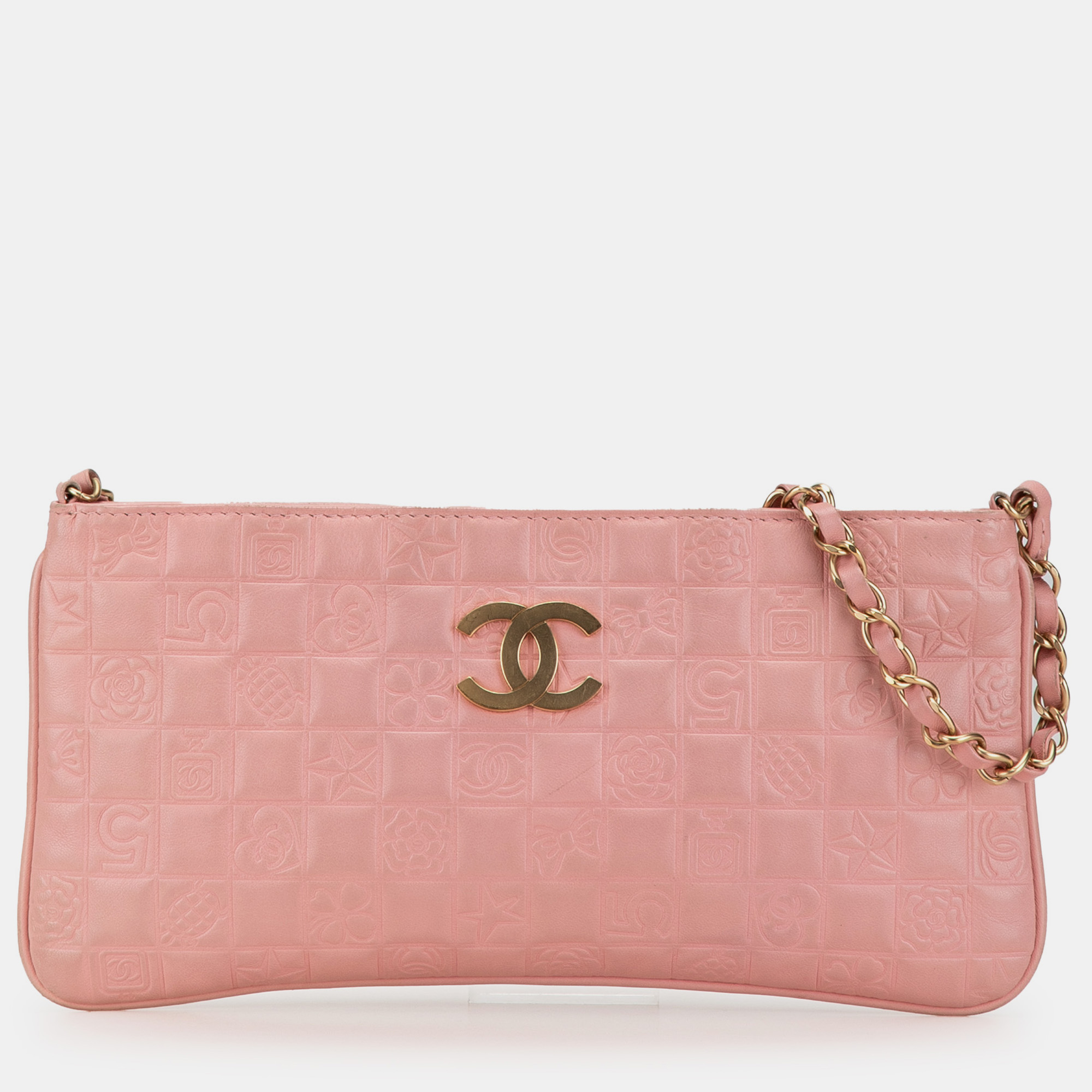 

Chanel Lambskin Precious Symbols Pochette Bag, Pink