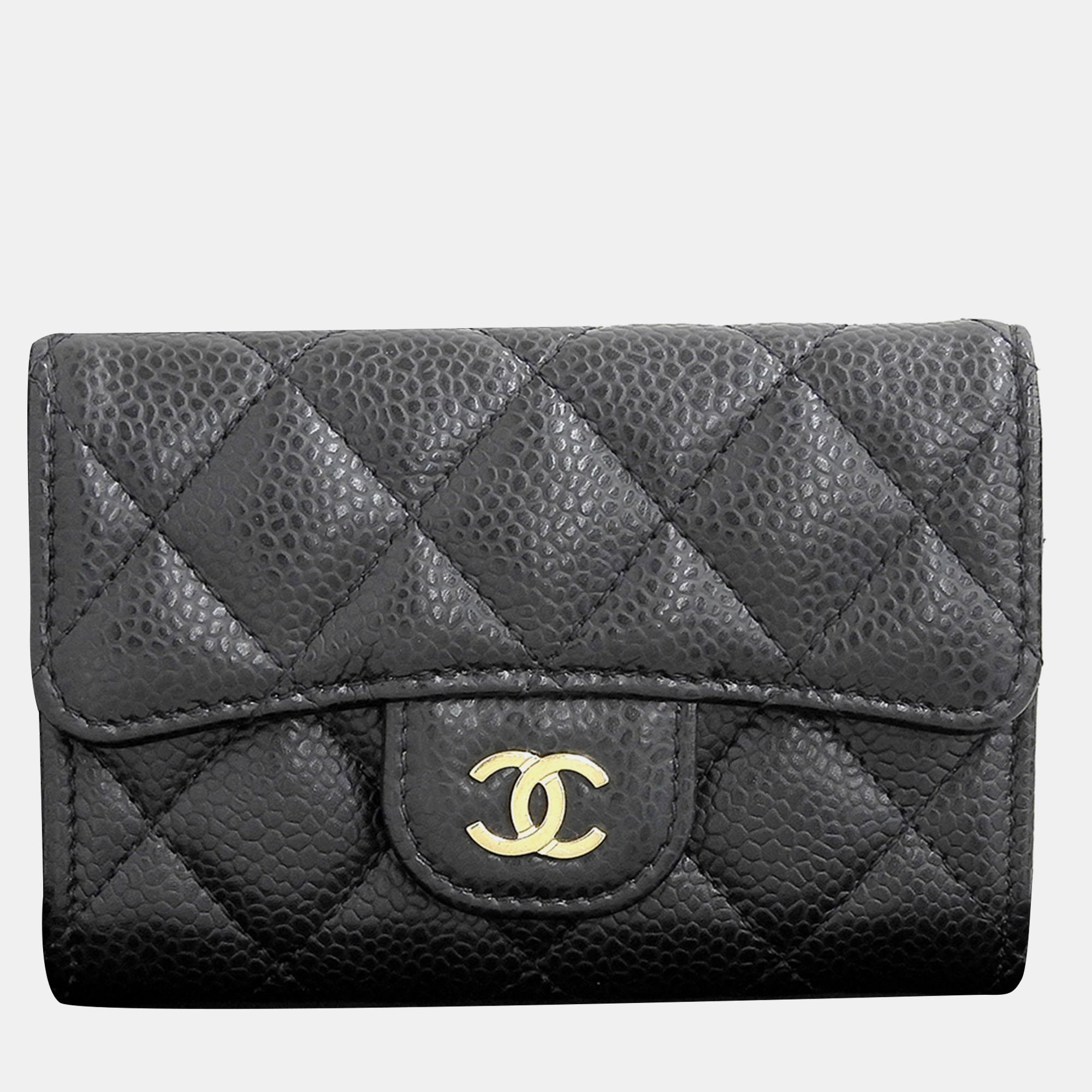 

Chanel Black Caviar Leather Card Holder