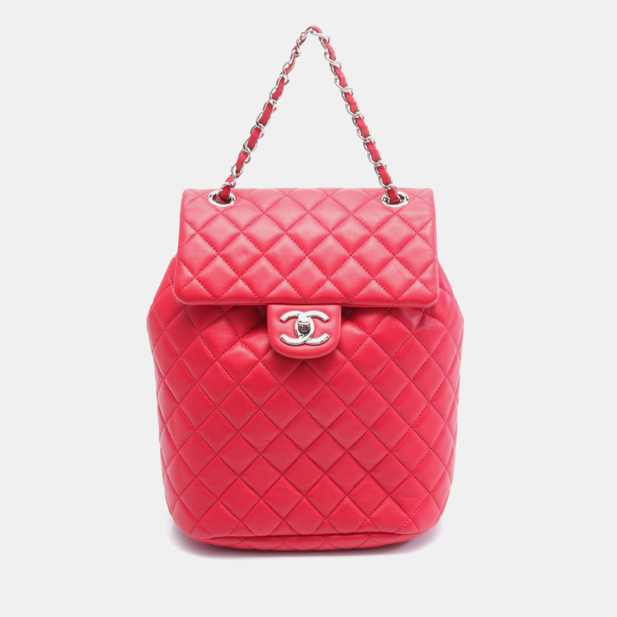 

Chanel Red Leather Small Urban Spirit Backpack