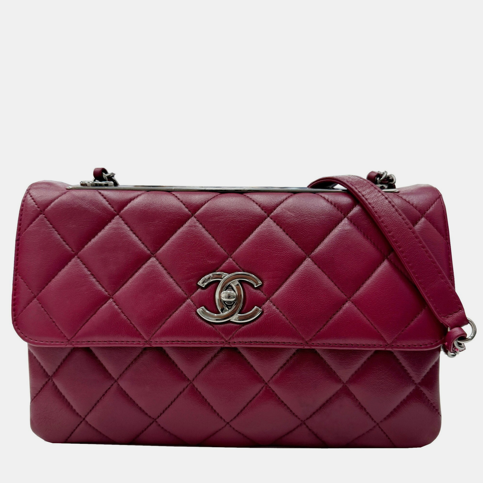 

Chanel Ramsun Wine Red Matelasse Chain Shoulder Bag