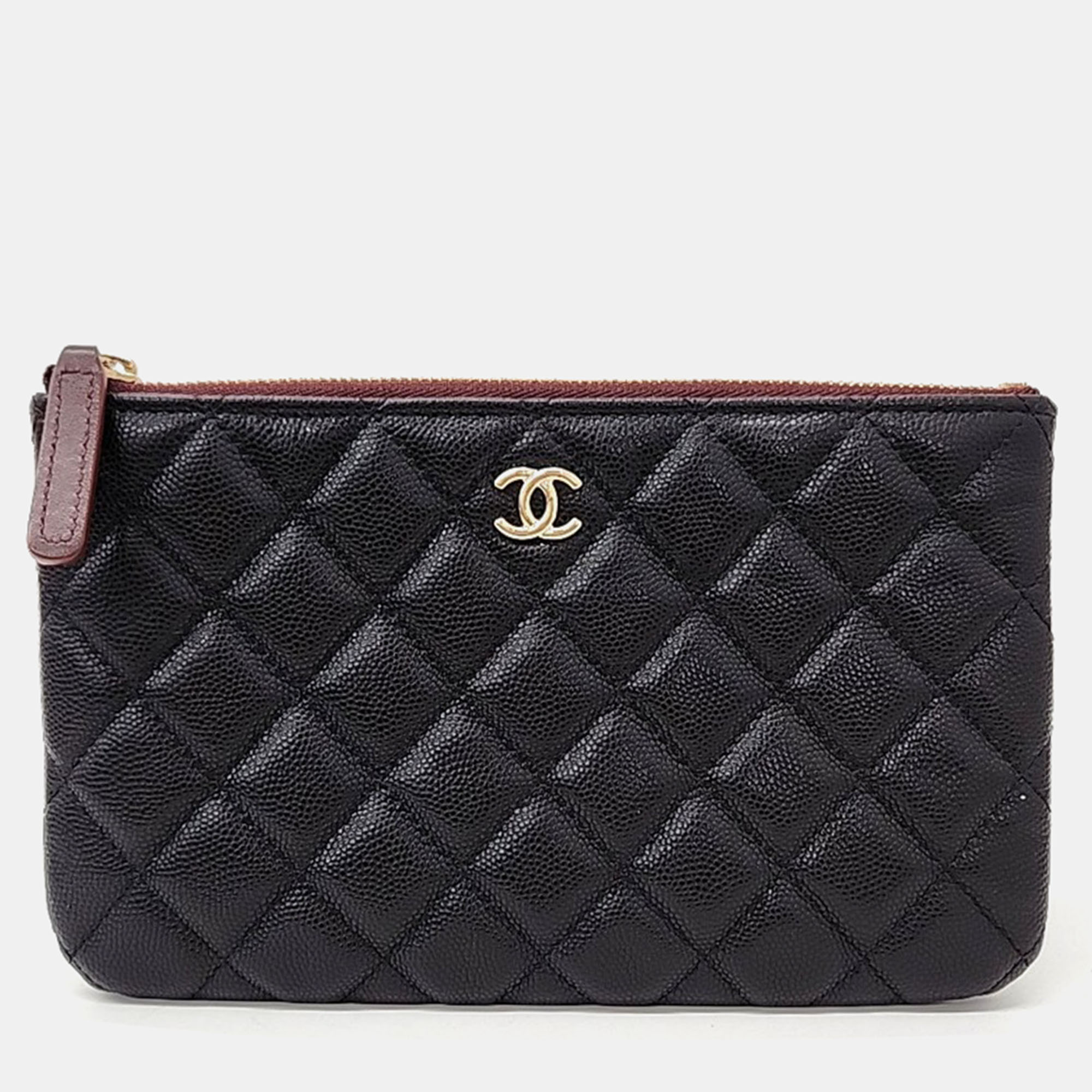 

Chanel Caviar Pouch Bag, Black