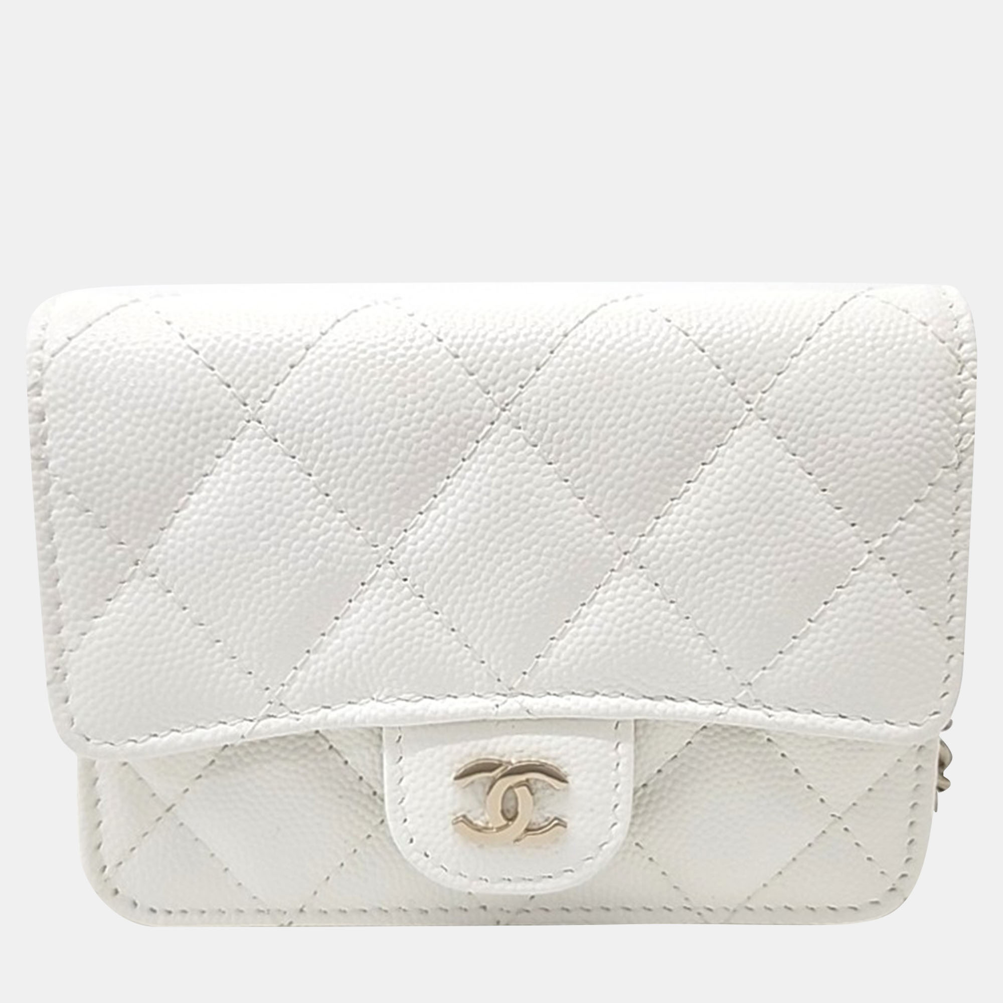 

Chanel Caviar Mini Crossbody Bag, White