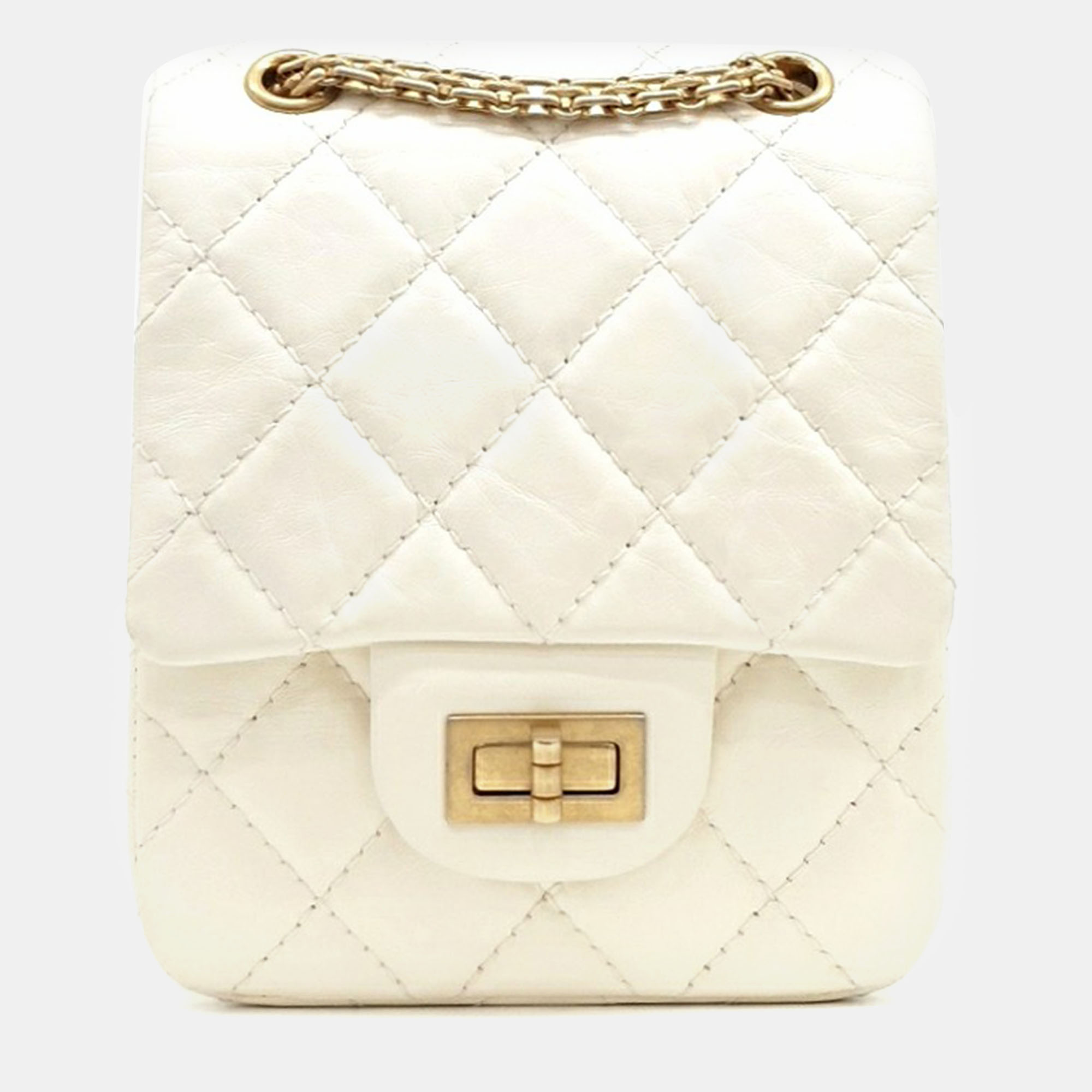 

Chanel Vintage 2.55 Mini Crossbody Bag, White