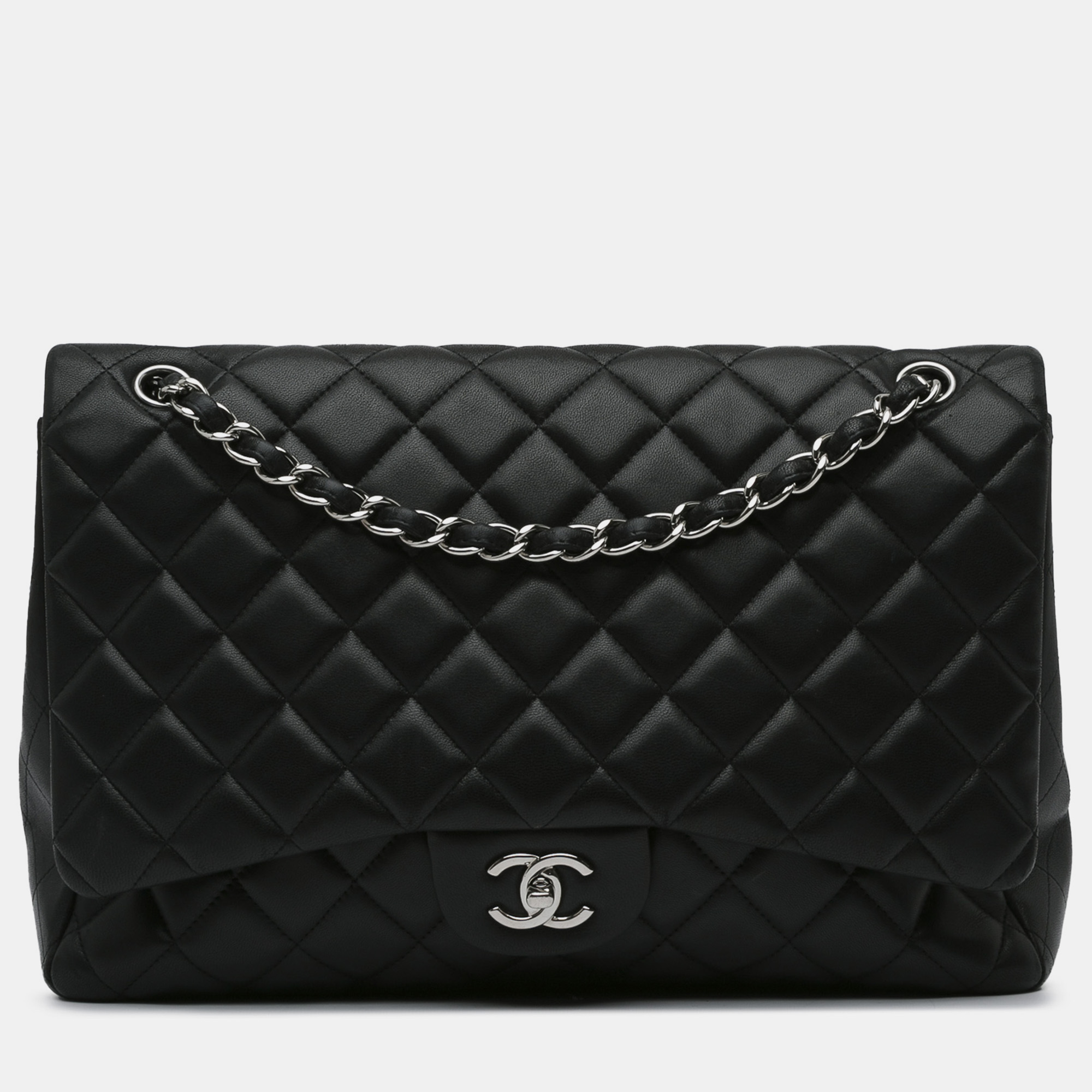 

Chanel Maxi Classic Lambskin Single Flap, Black