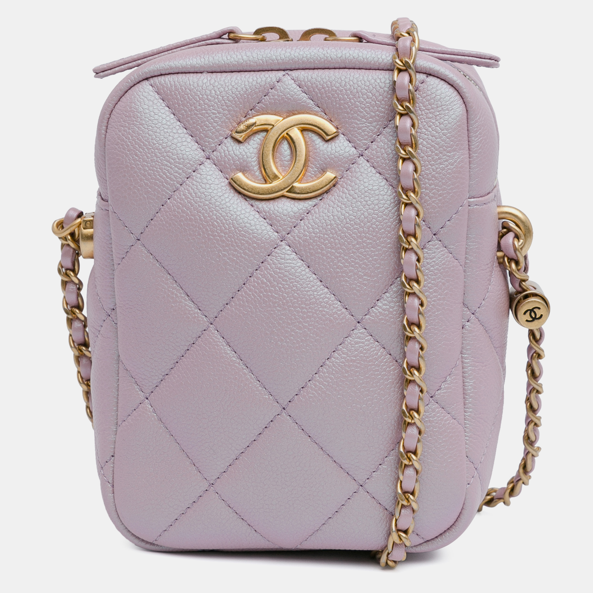 

Chanel Iridescent Caviar Vertical My Perfect Camera Case, Pink