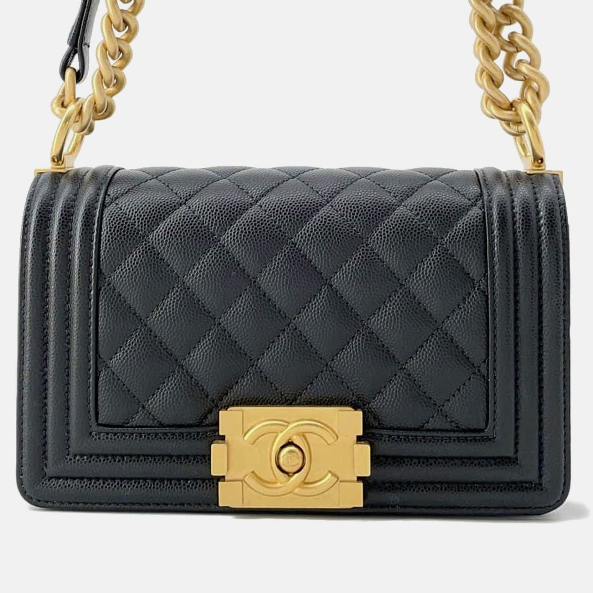 Pre-owned Chanel Chain Shoulder Small Bag In Black